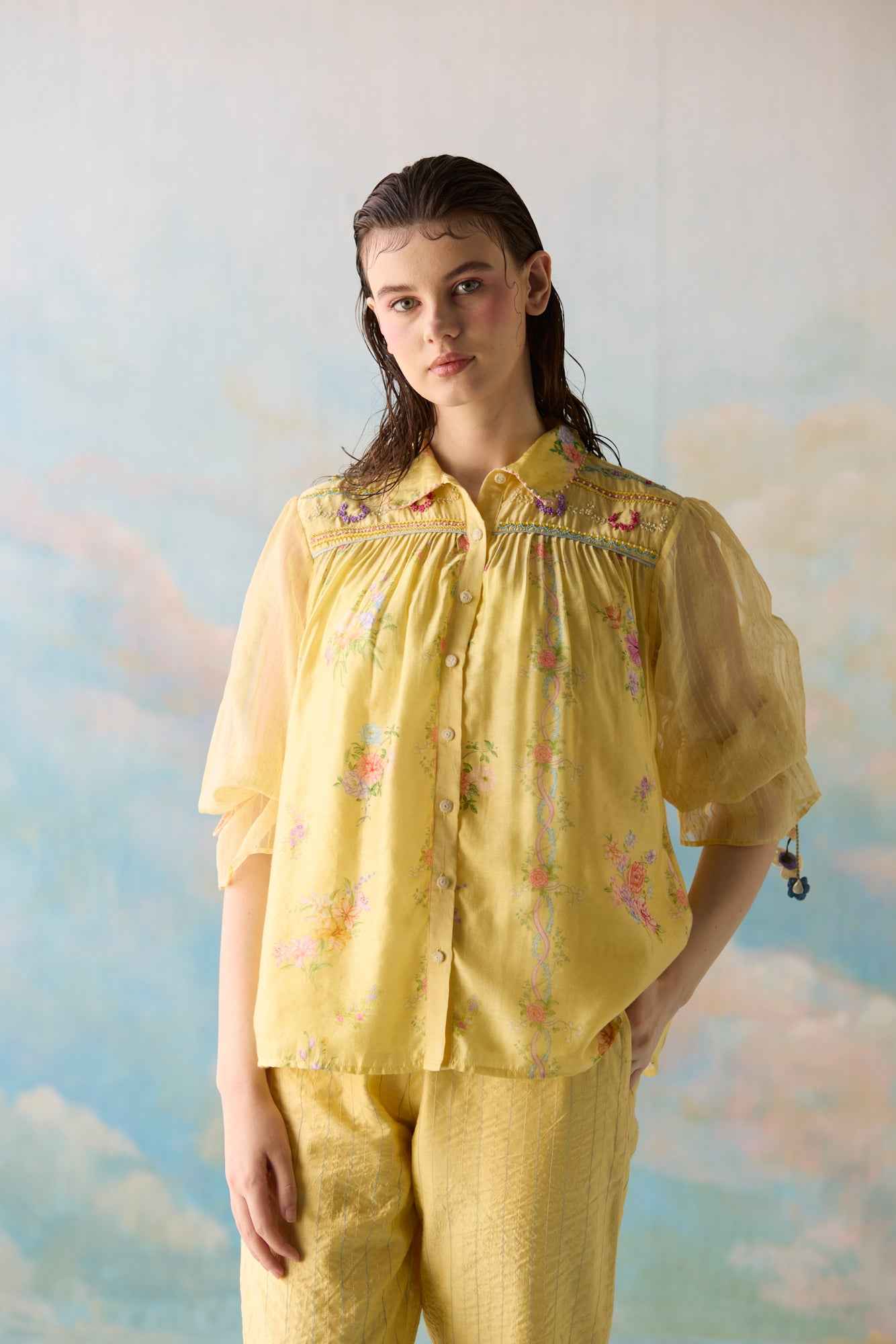 Citrine Floral Shirt