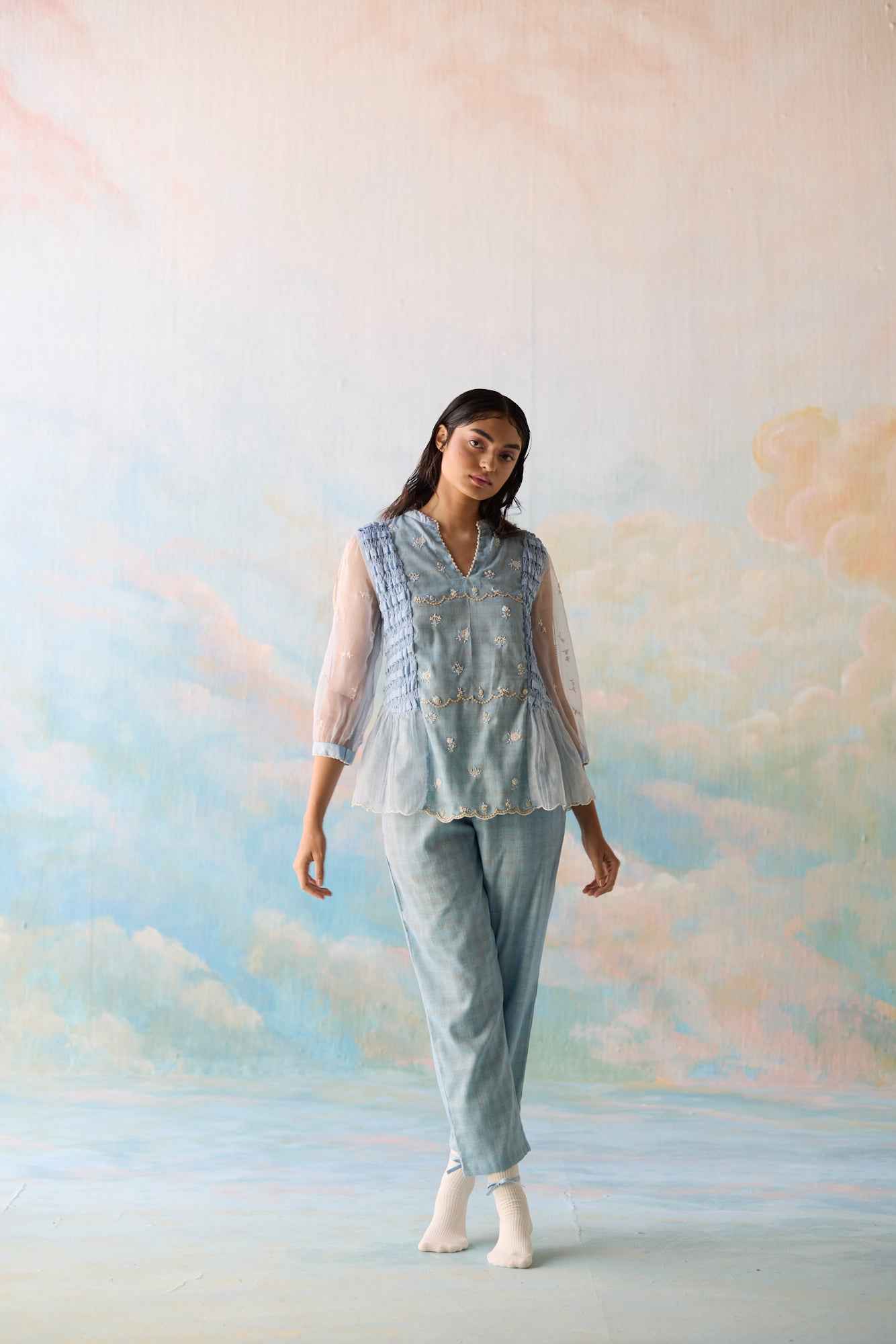 Celeste Embroidered Top