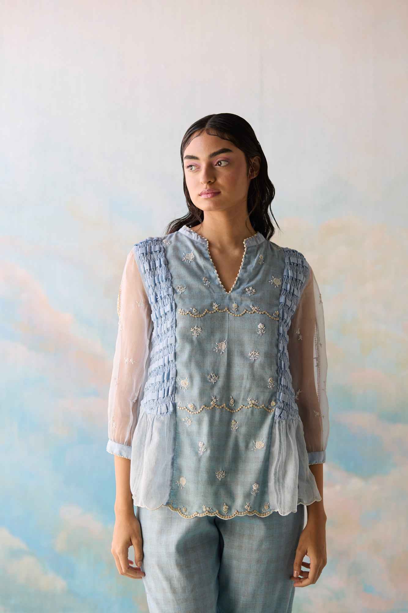 Celeste Embroidered Top