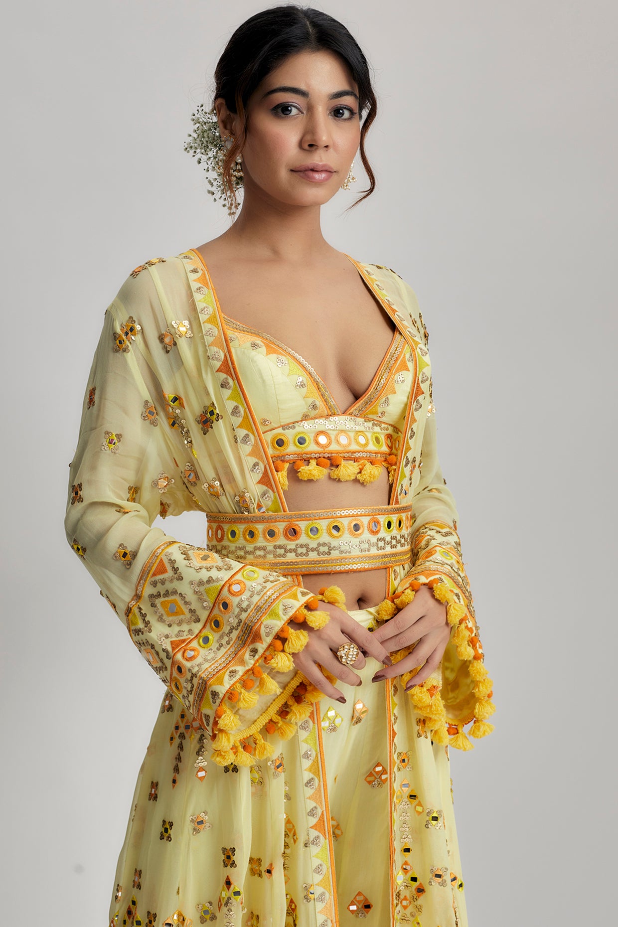 Mitali Jacket set with Flared pants