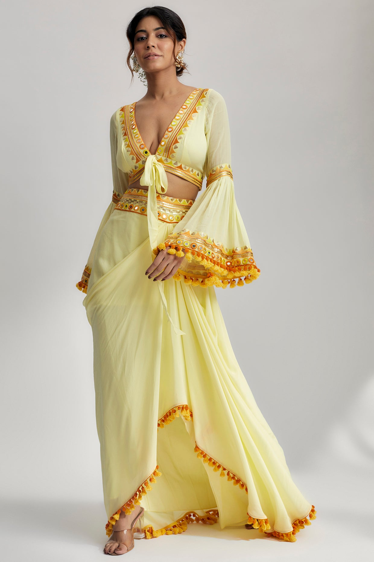 Naira Drape Skirt Set AJILIYAA