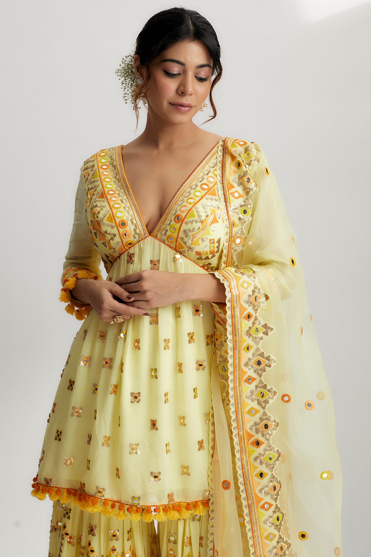 Sophie Peplum with Sharara Set