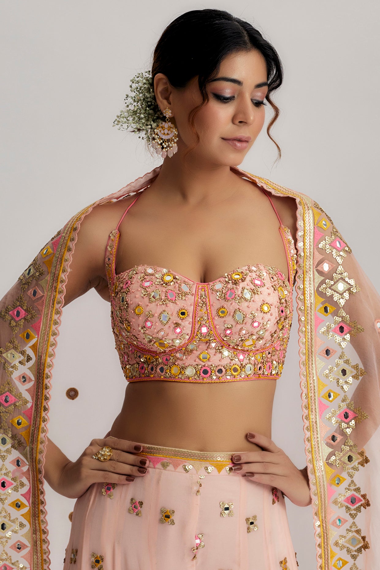 Ira Bustier with Flared Pants