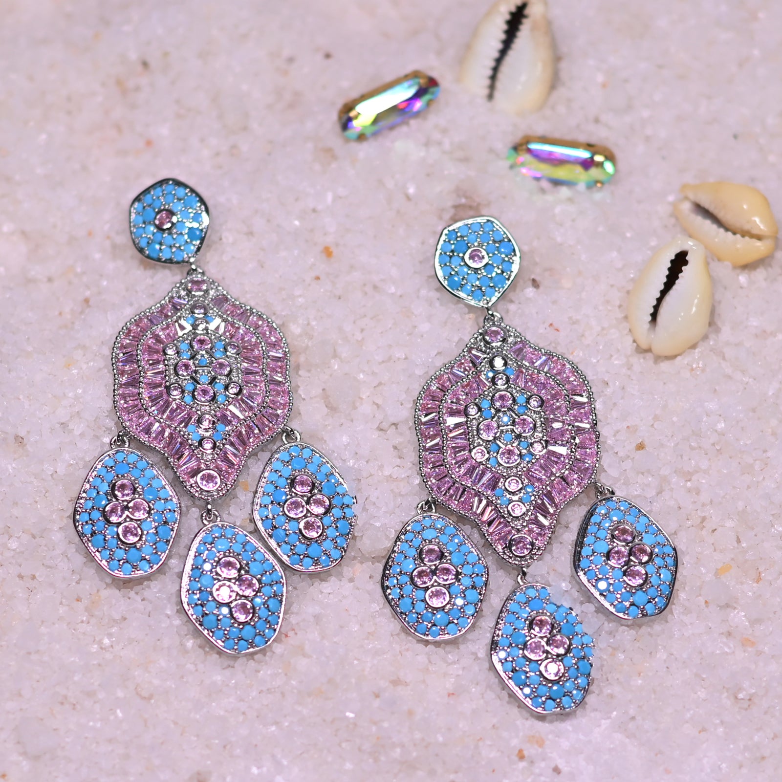 Rainbow Cascade Earrings