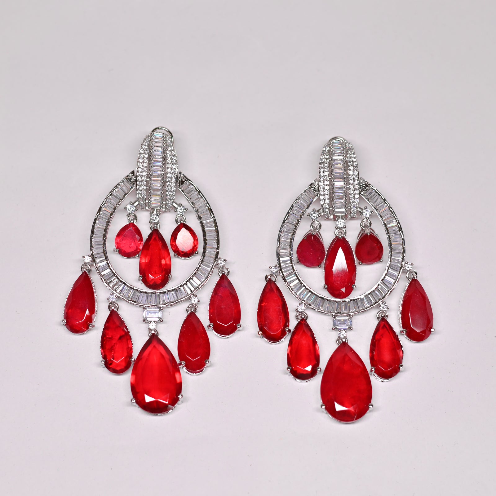 Luxe Radiance Chandeliers- Red