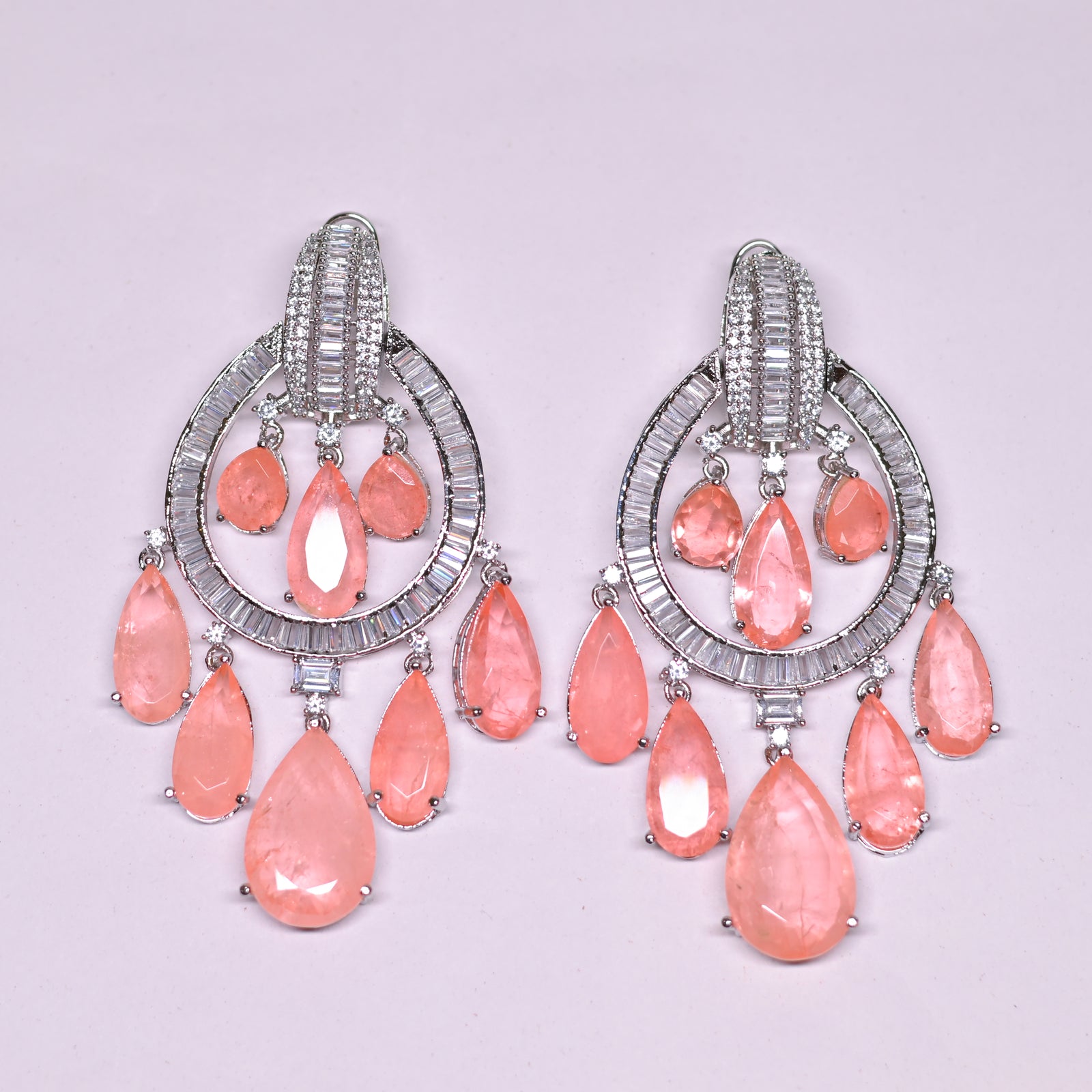 Luxe Radiance Chandeliers- Peach