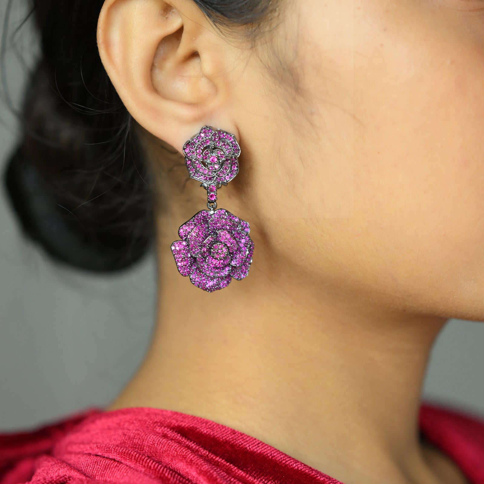 Rose Tinted Danglers- Pink