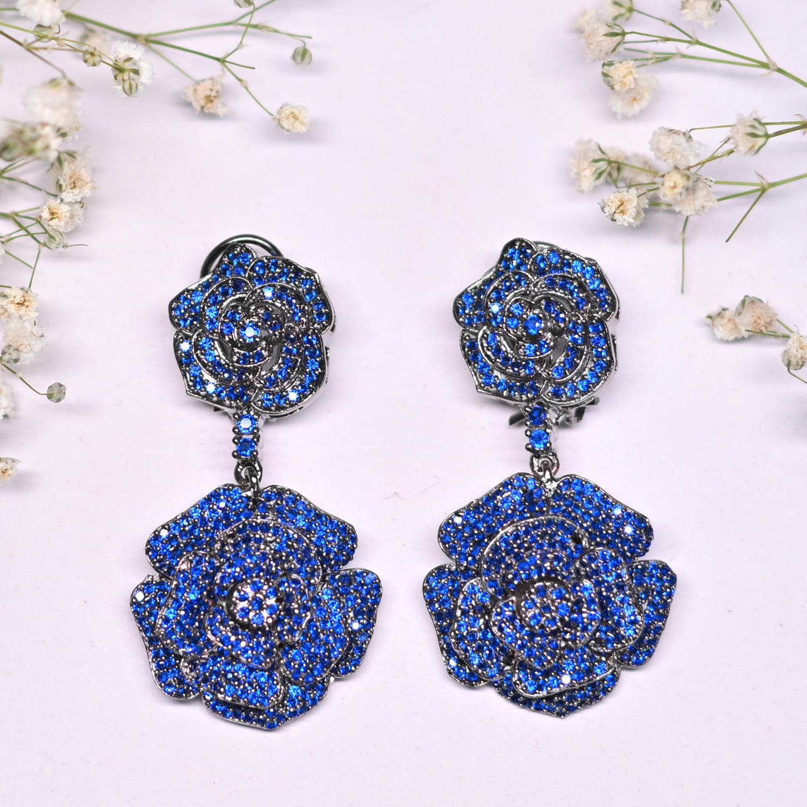 Rose Tinted Danglers- Blue