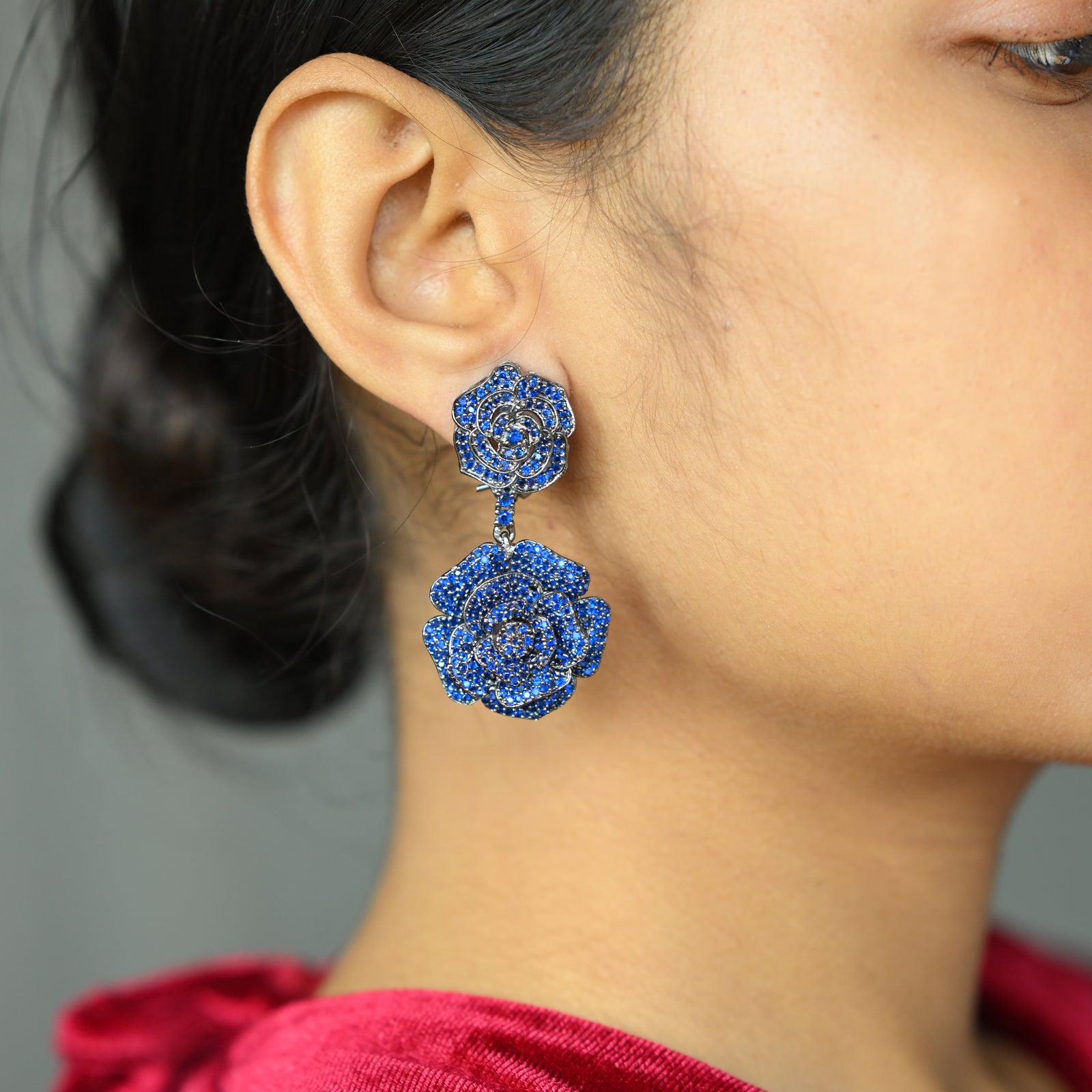 Rose Tinted Danglers- Blue