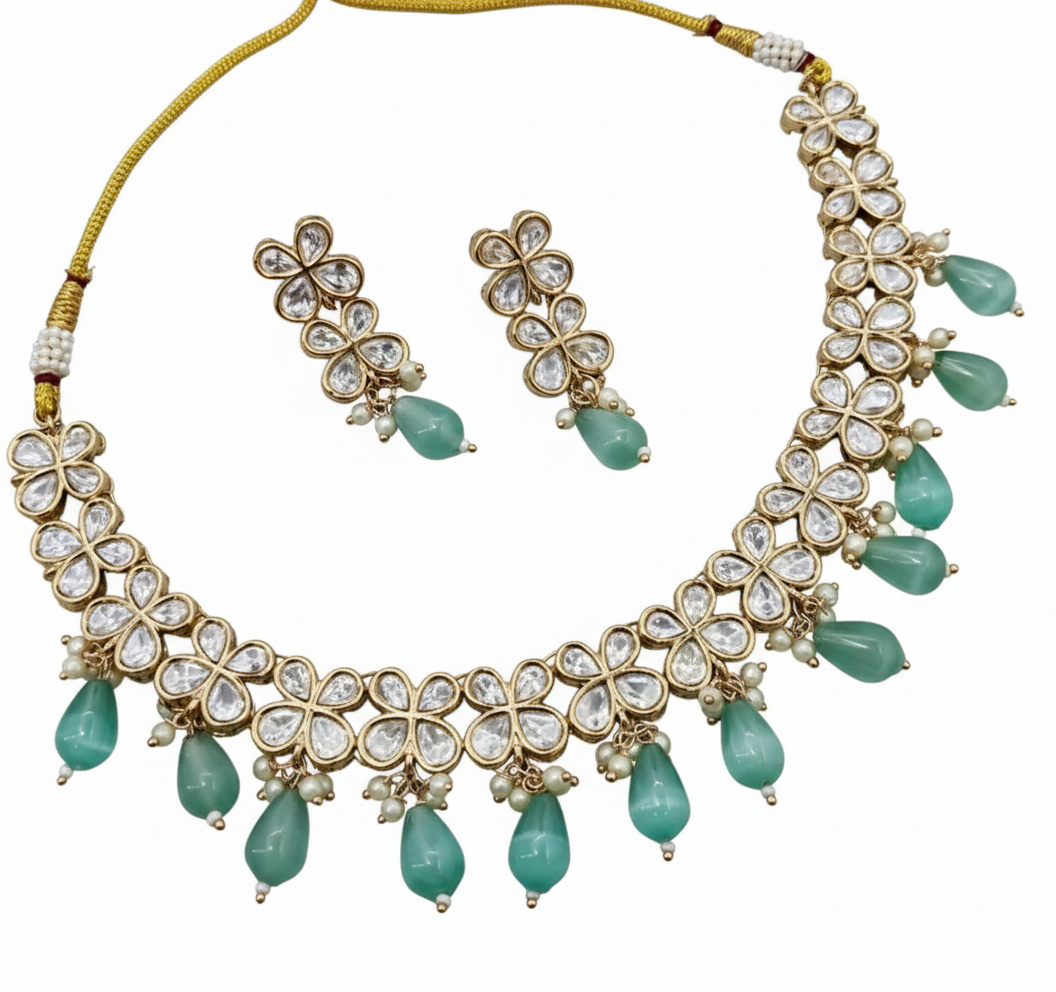 The Rosewater Bloom Kundan Choker Set