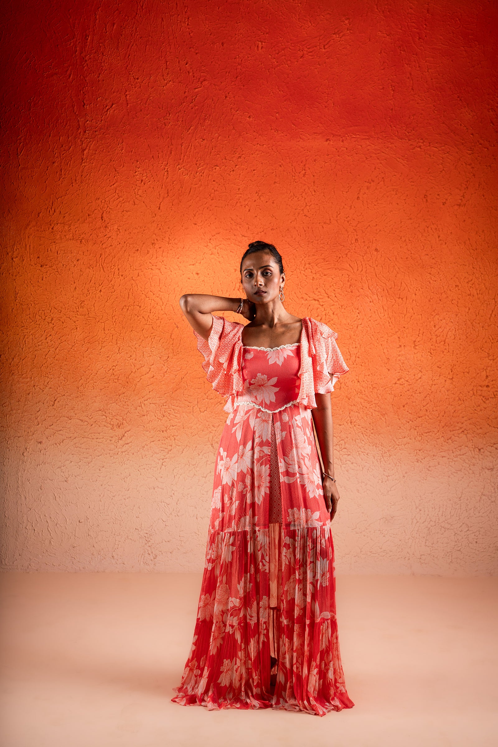 A Printed Layered Maxi In Georgia