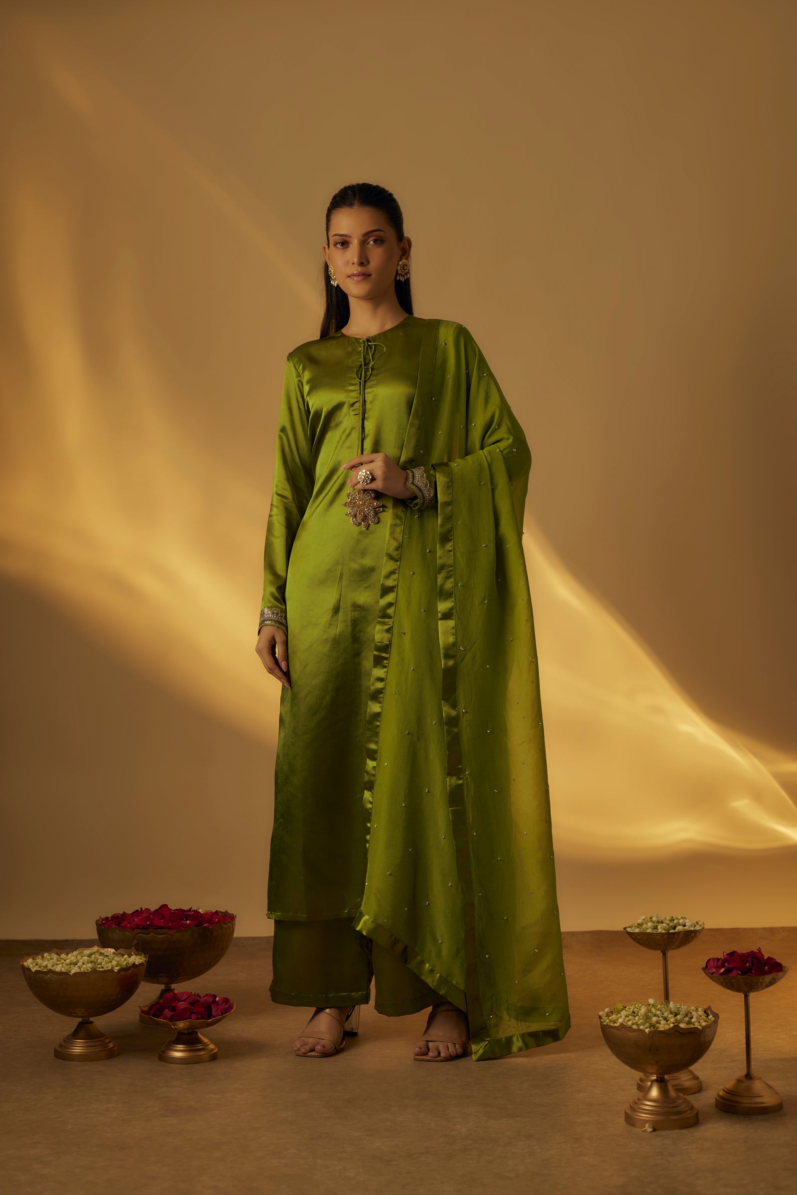 Mehendi Green Kurta Set