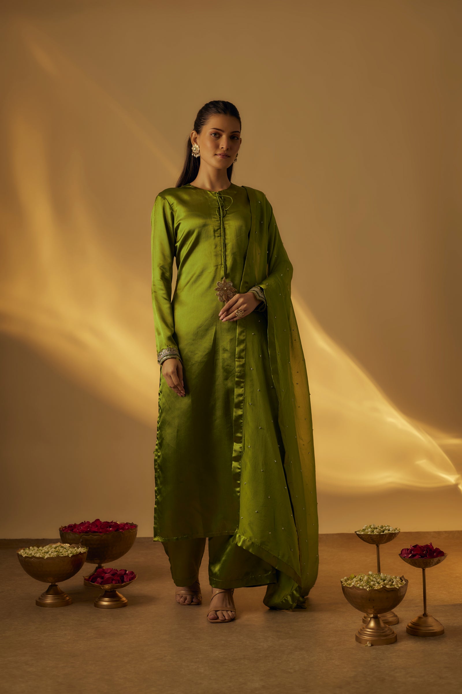Mehendi Green Kurta Set