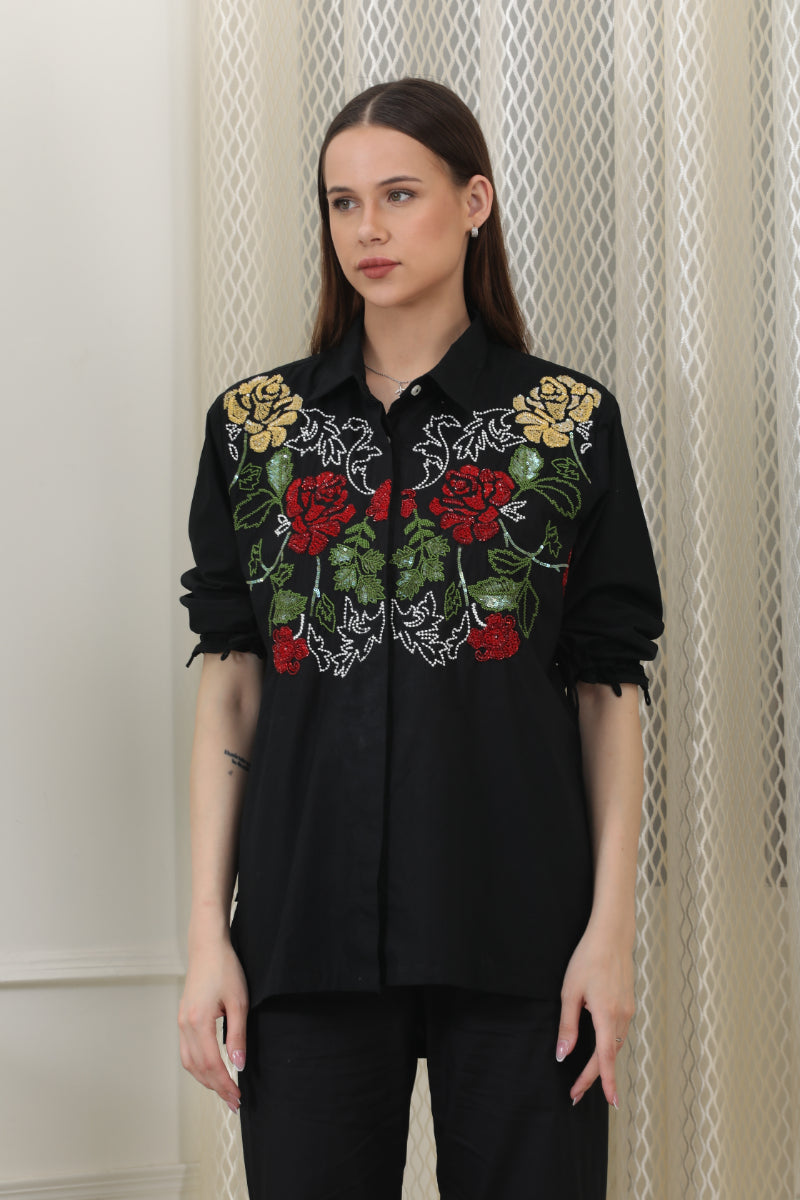 Elegant Black Co-Ord Set, Crafted In Soft