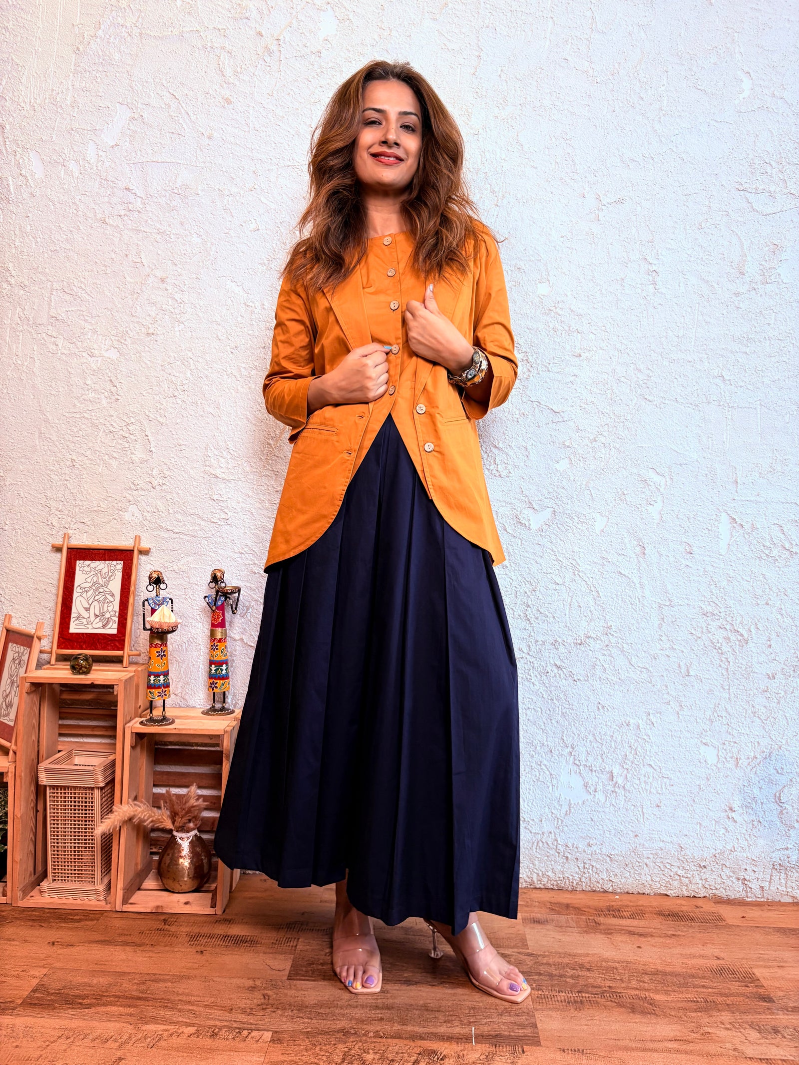 Lady Lead Mustard-Blue