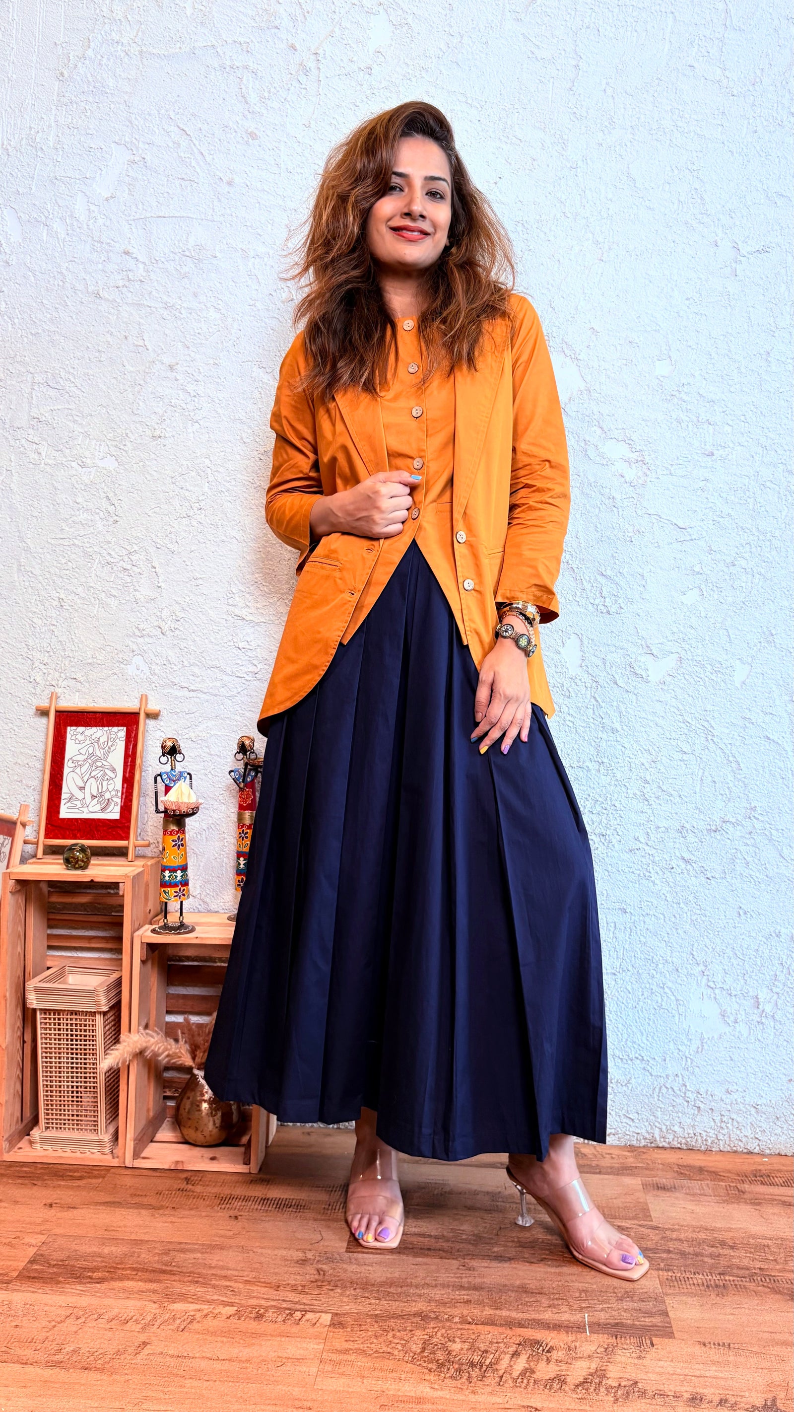 Lady Lead Mustard-Blue