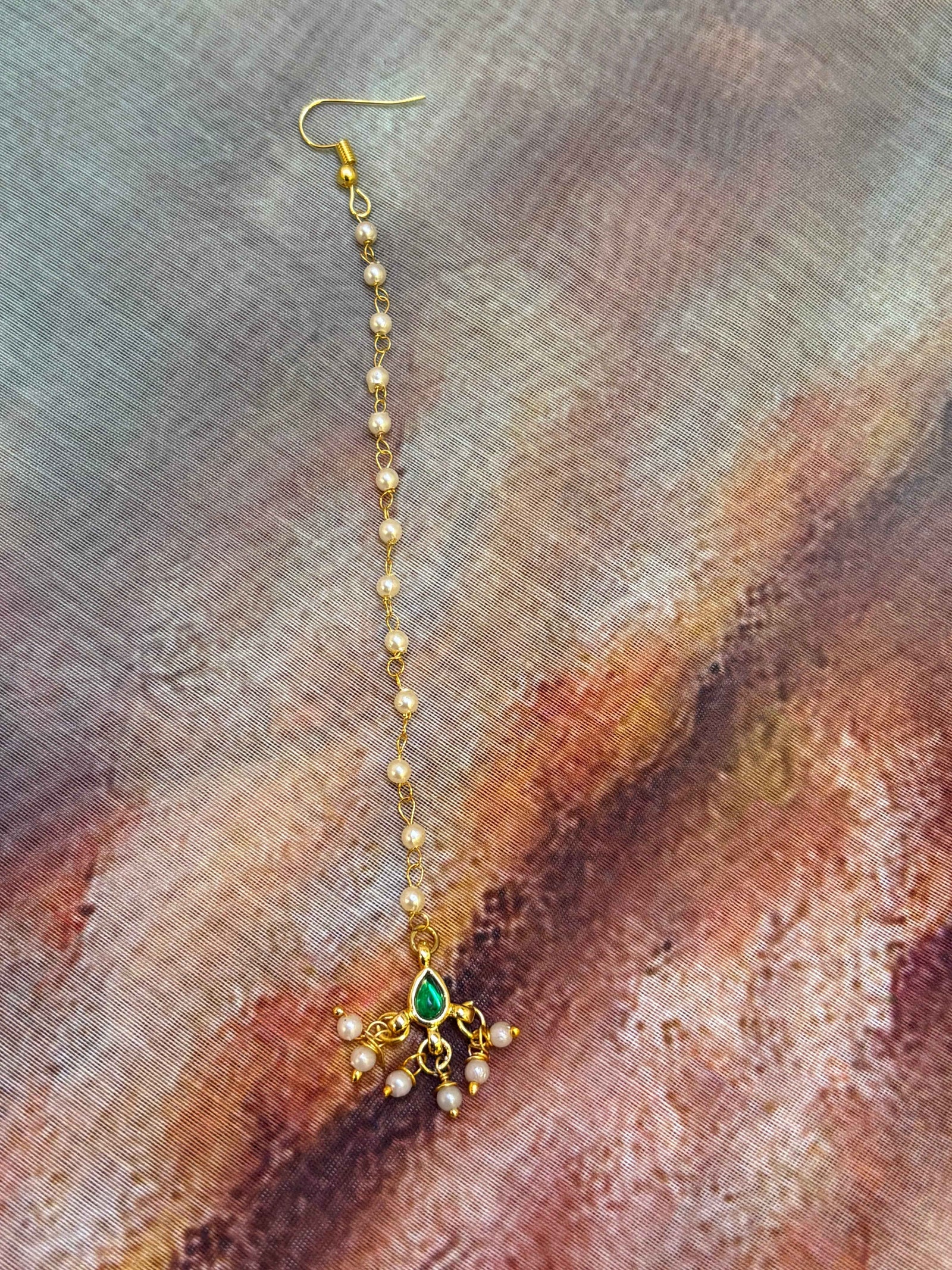 Emerald Drop Maang Tikka