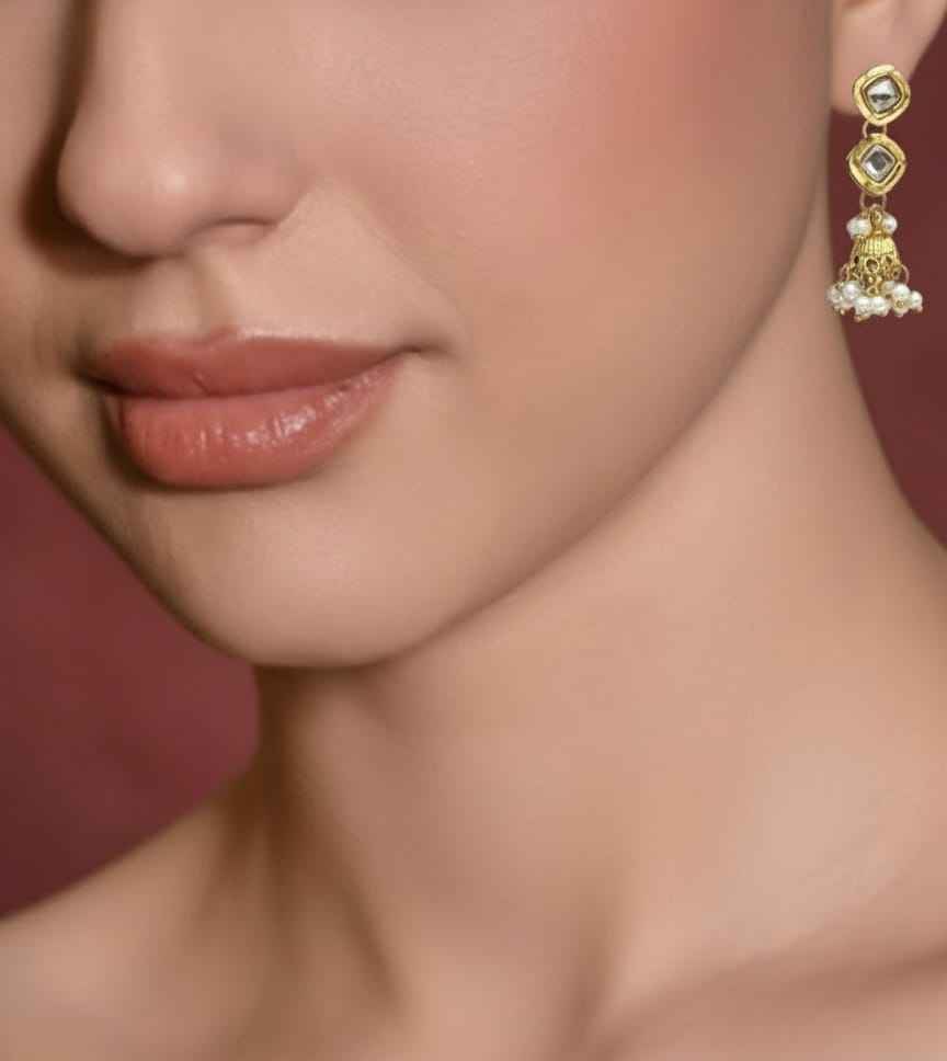 Emerald Meenakari Earrings