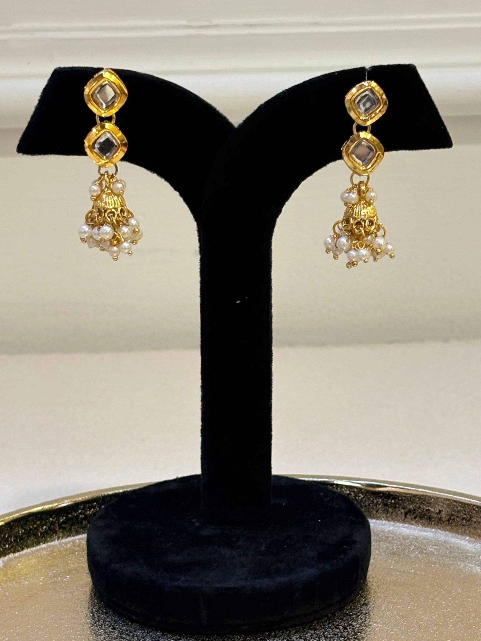 Emerald Meenakari Earrings