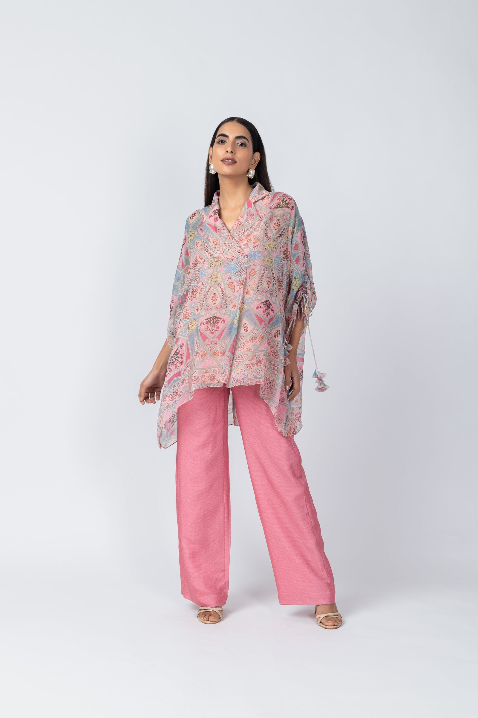 Mughal Floral & Geometric Motif Printed Co-ord Set