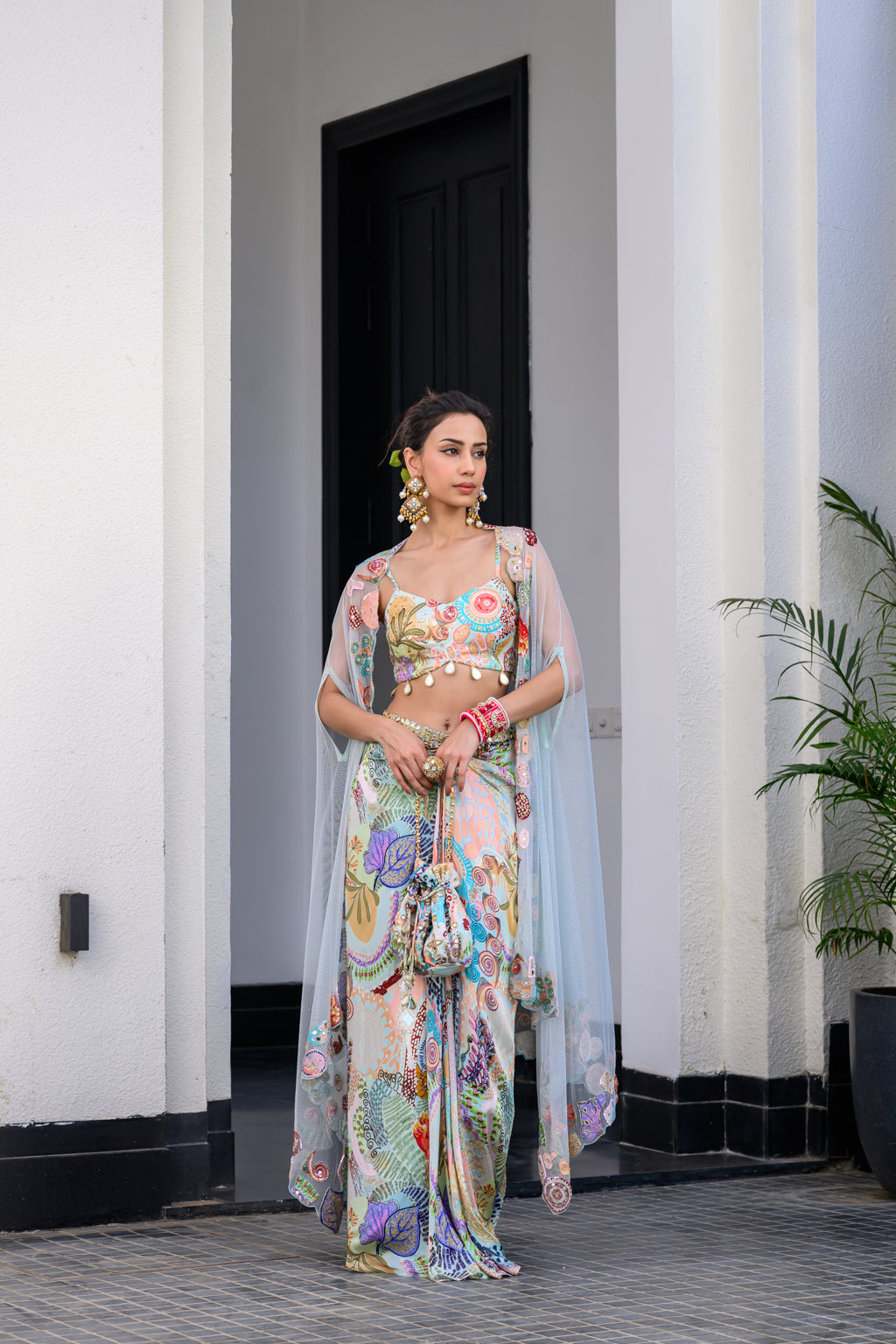 Gardenia Dhoti Skirt Set