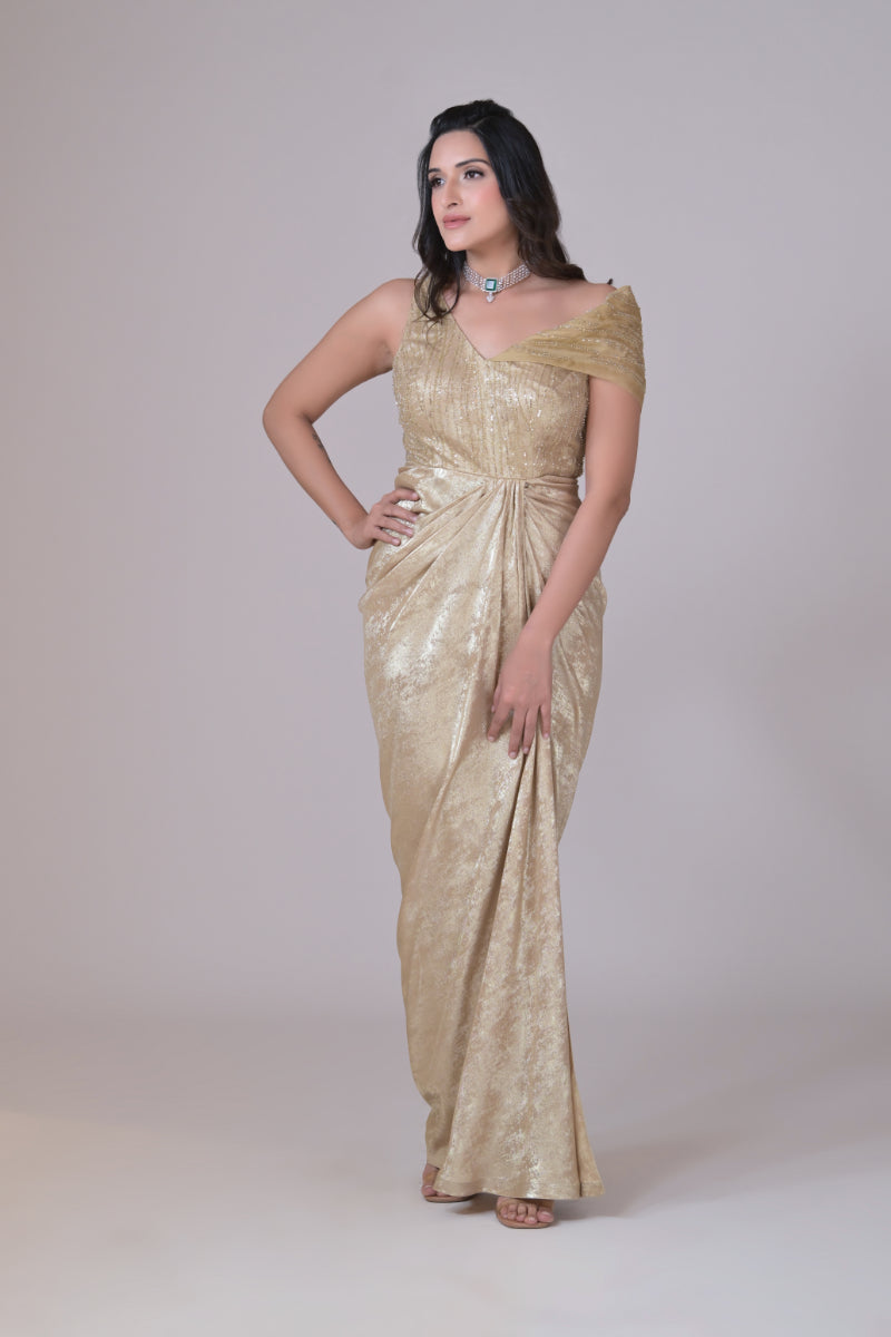 Golden Gown for Cocktail parties