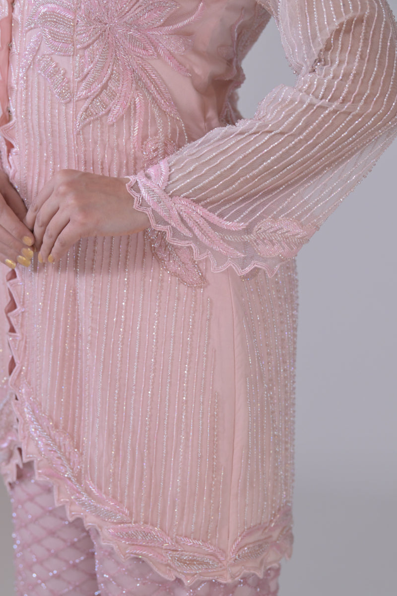 Light pink jacket with crystal bead