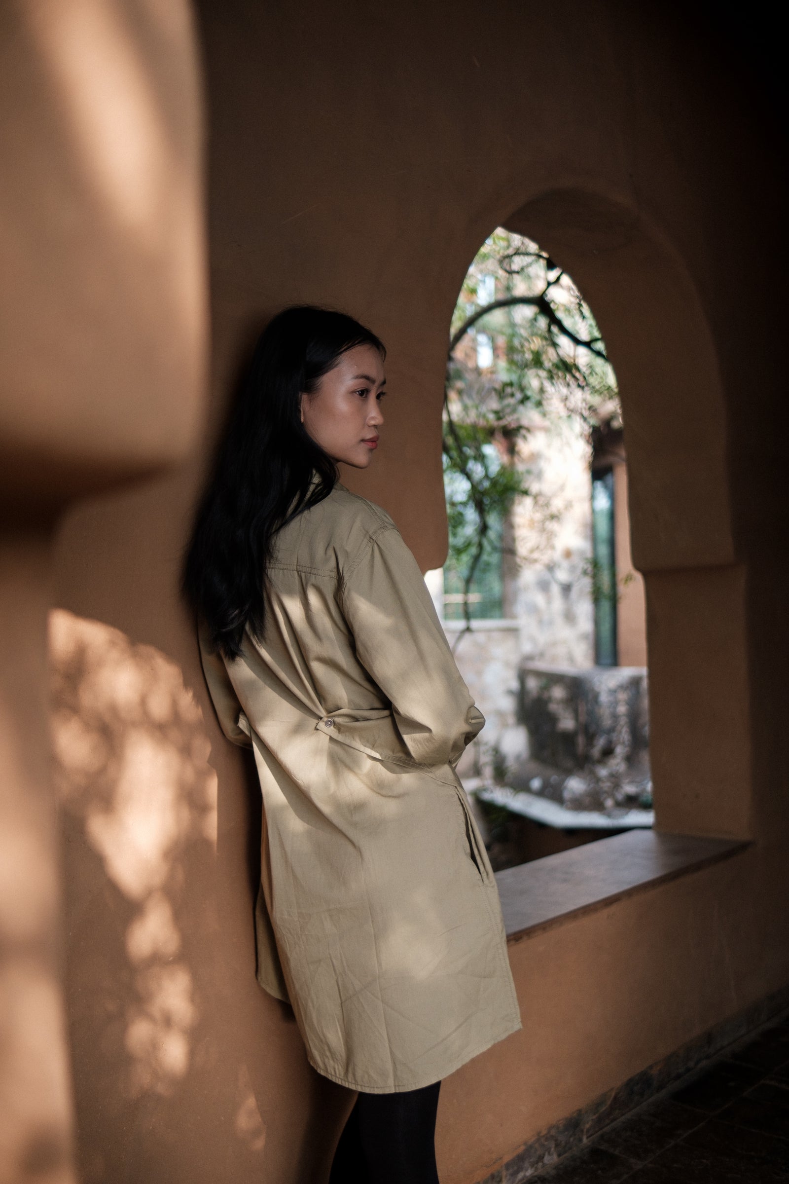 Seattle Wrap Shirt Dress Solid