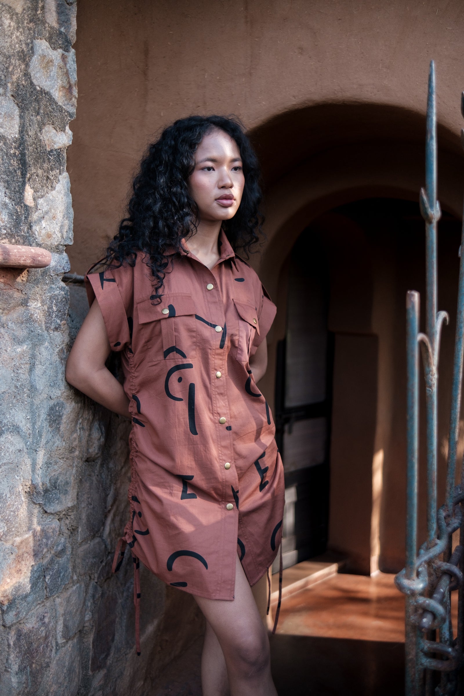 Sunrise gather shirt