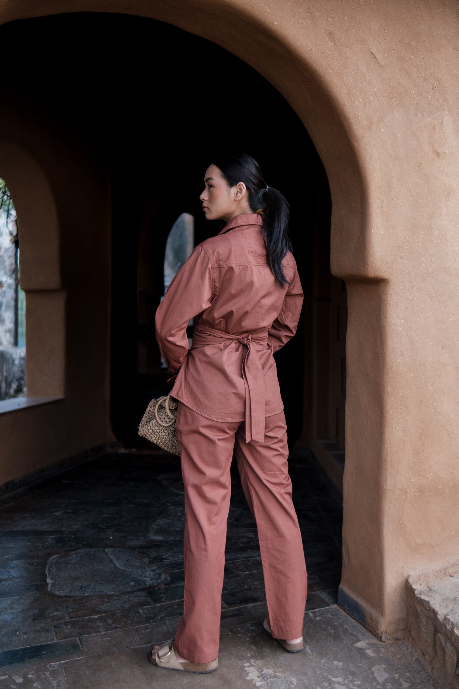 Nara Front knot Shirt Solid