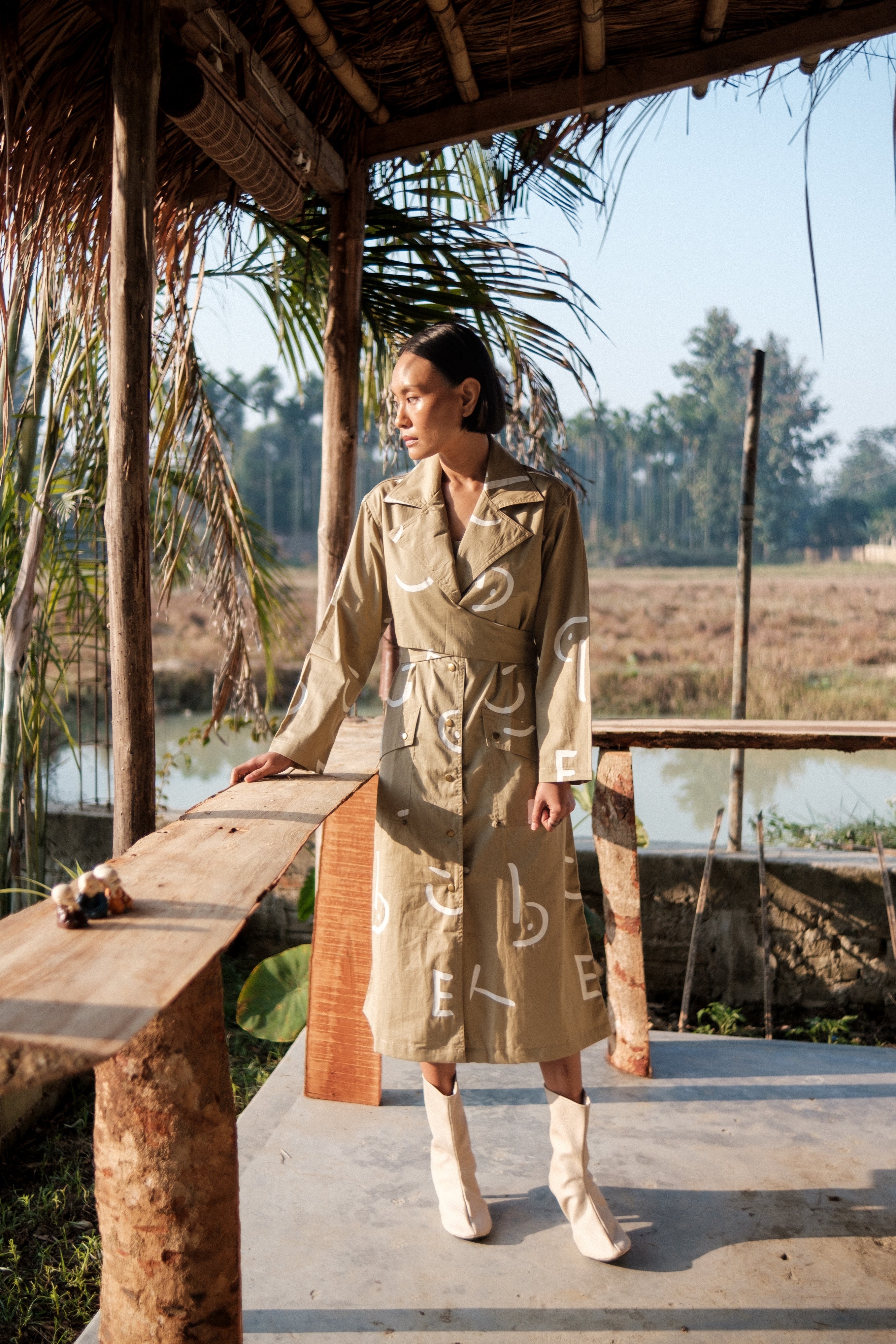 Upcycled Copenhagen Trench - Green main image 0