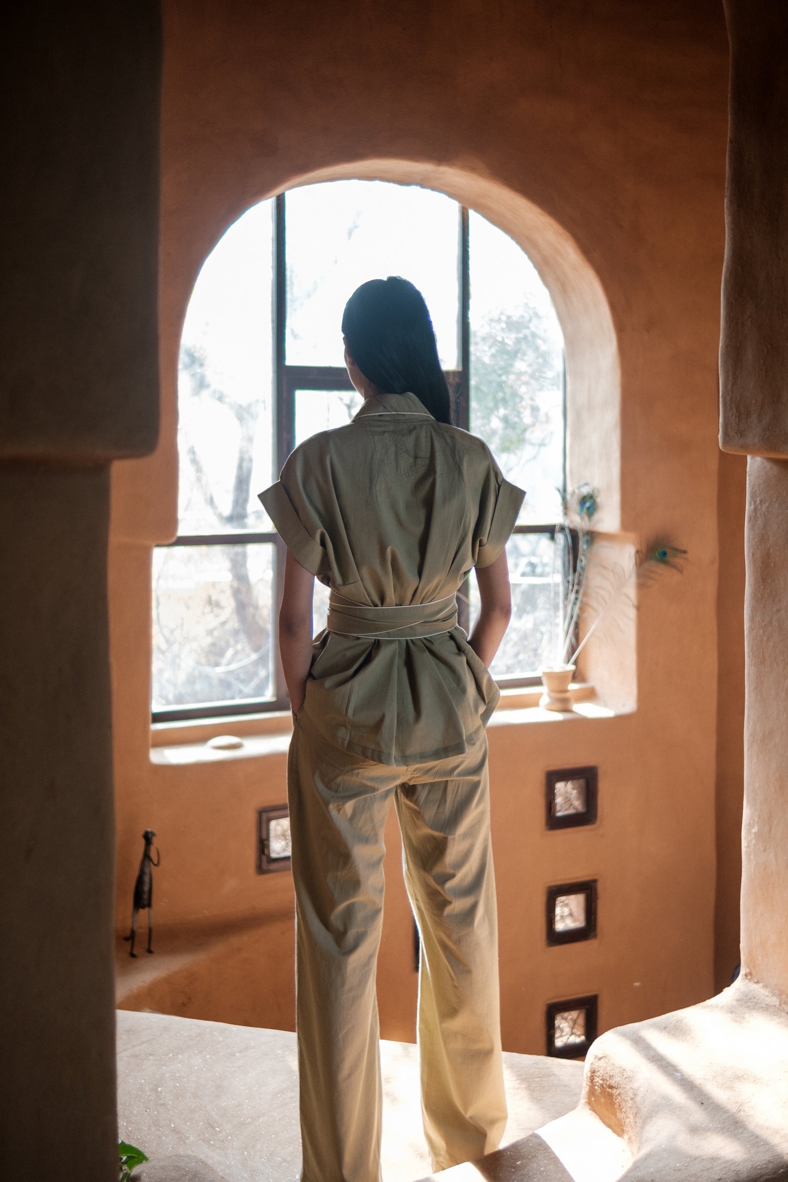 Berlin Shawl collar Top Solid