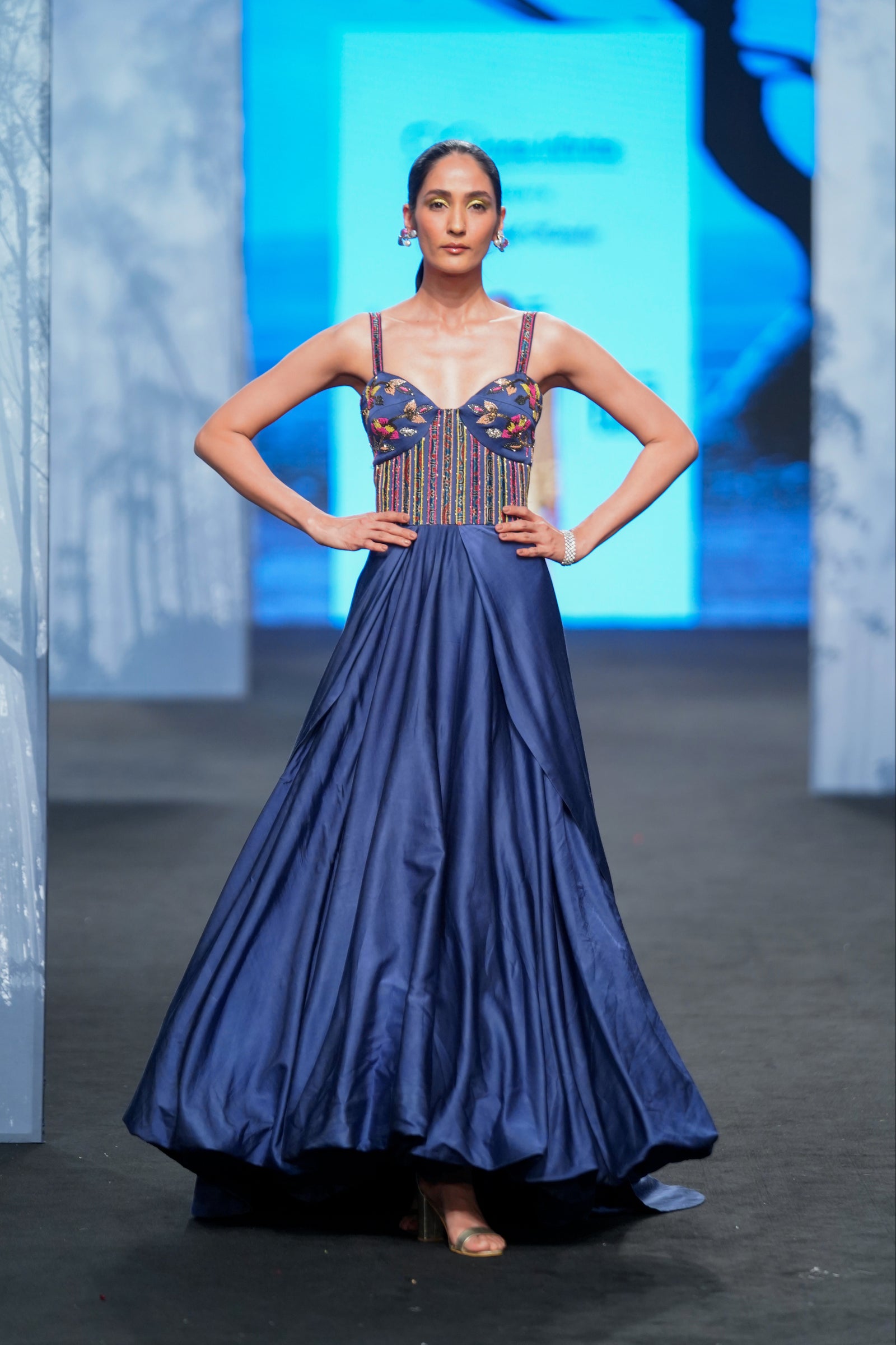 Naiva Blue corset gown