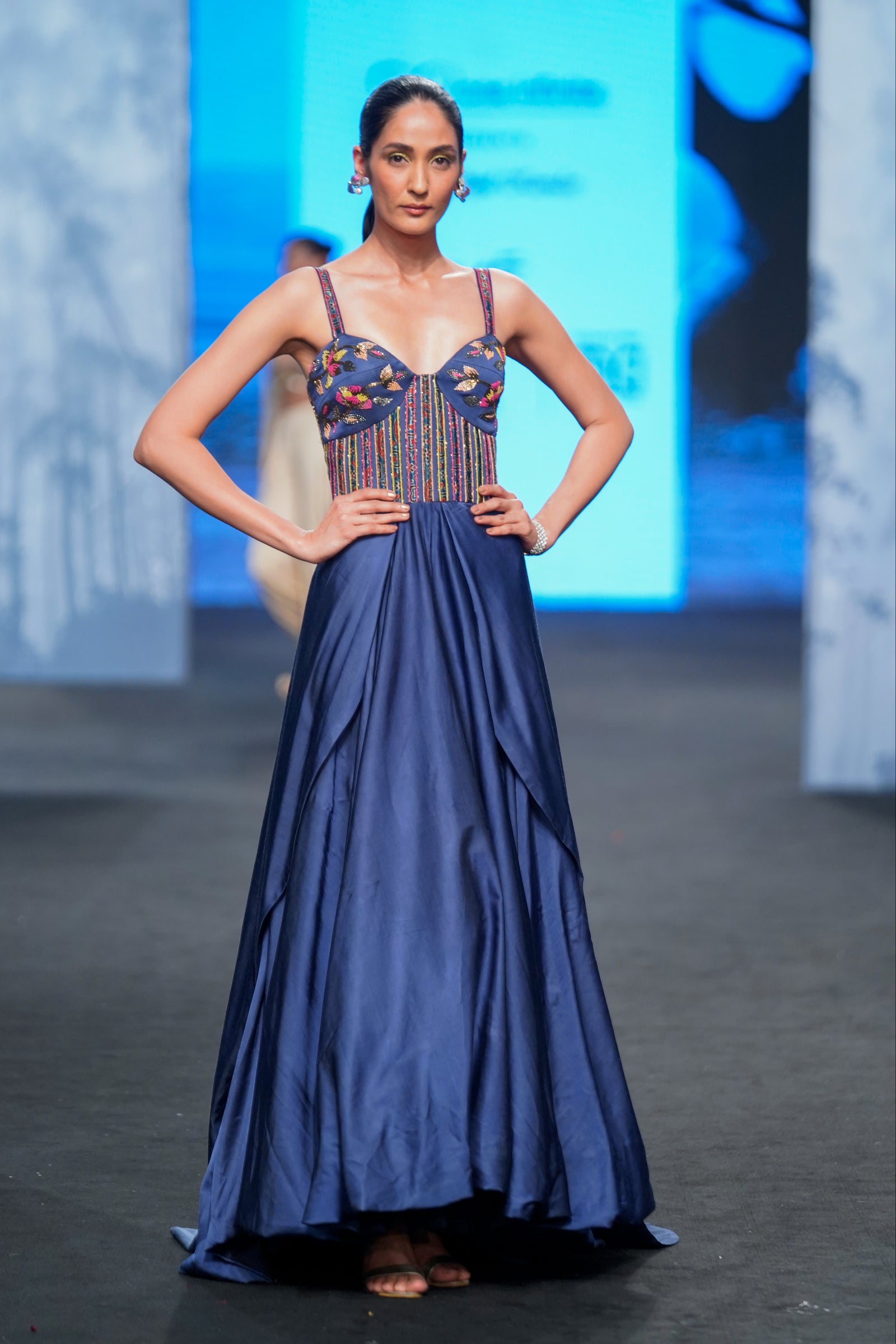 Naiva Blue corset gown