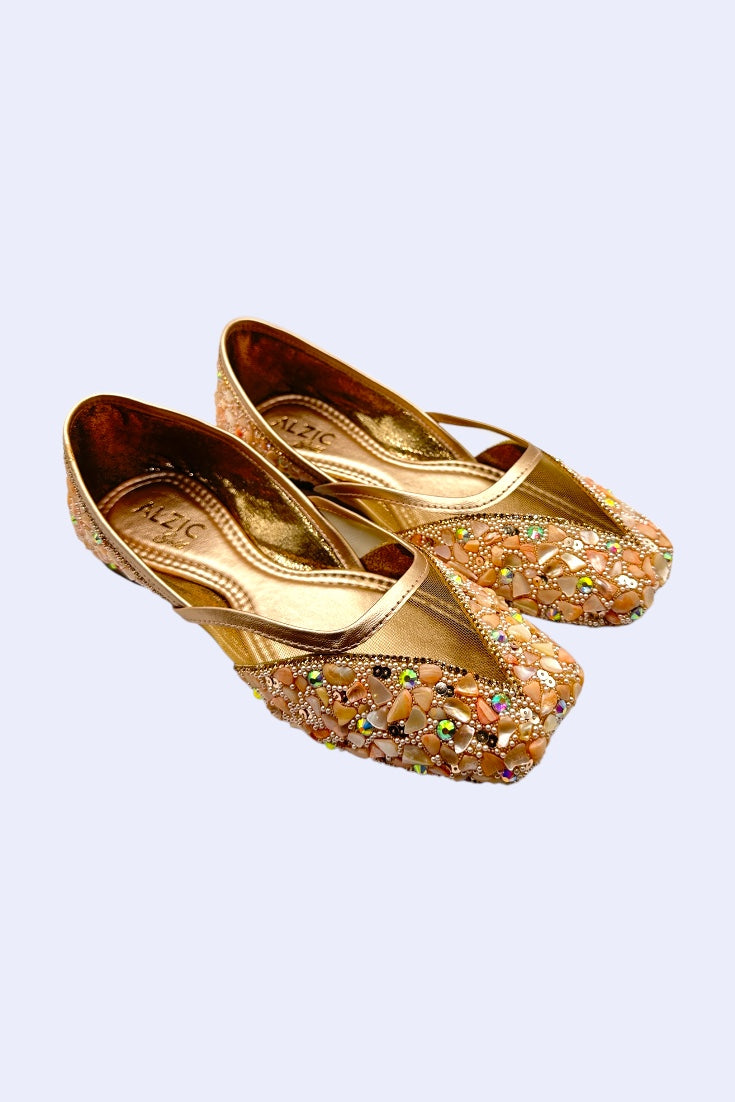 MOJDIPearl Elegance Embellished Juttis
