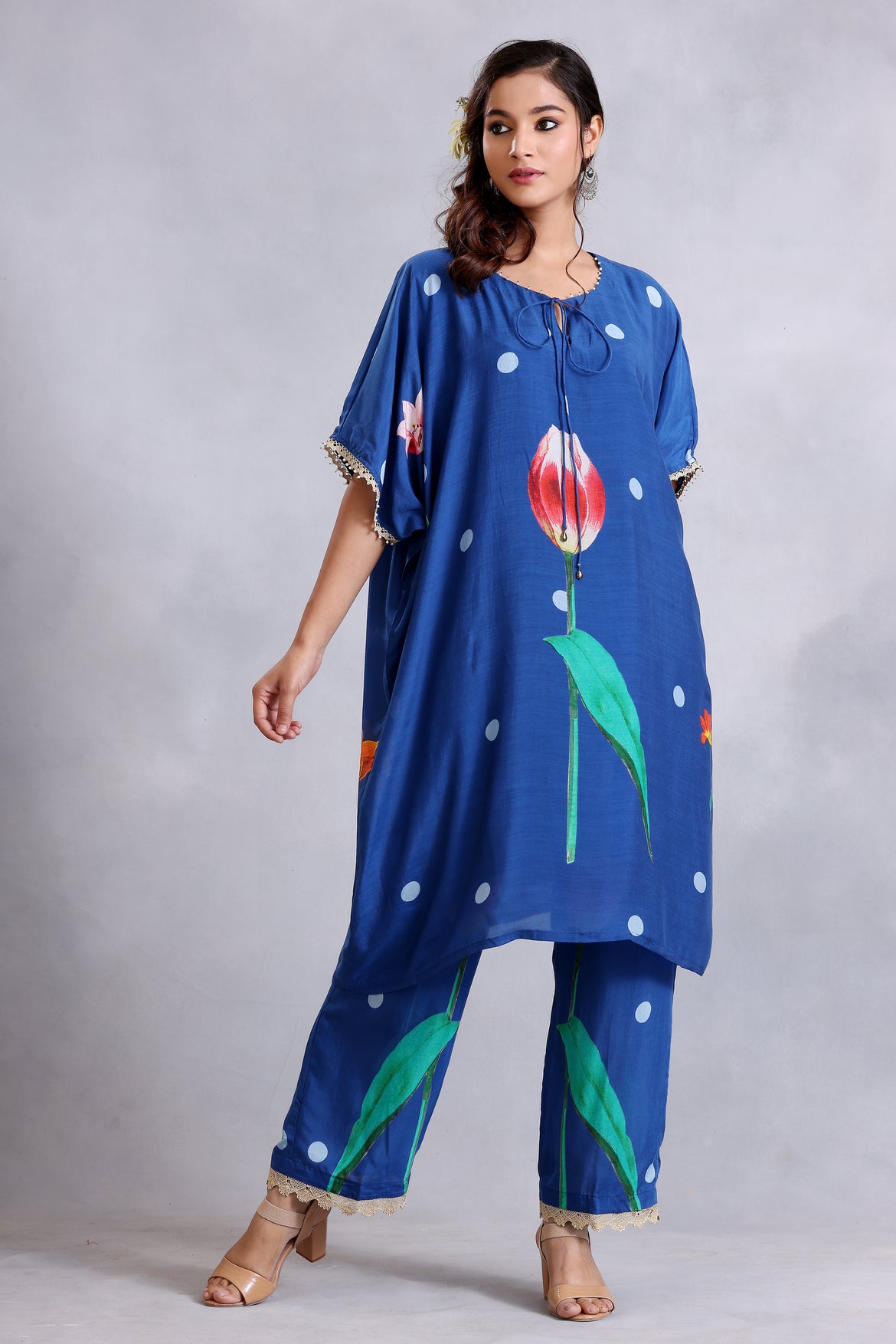 Electric Blue anti fit kurta