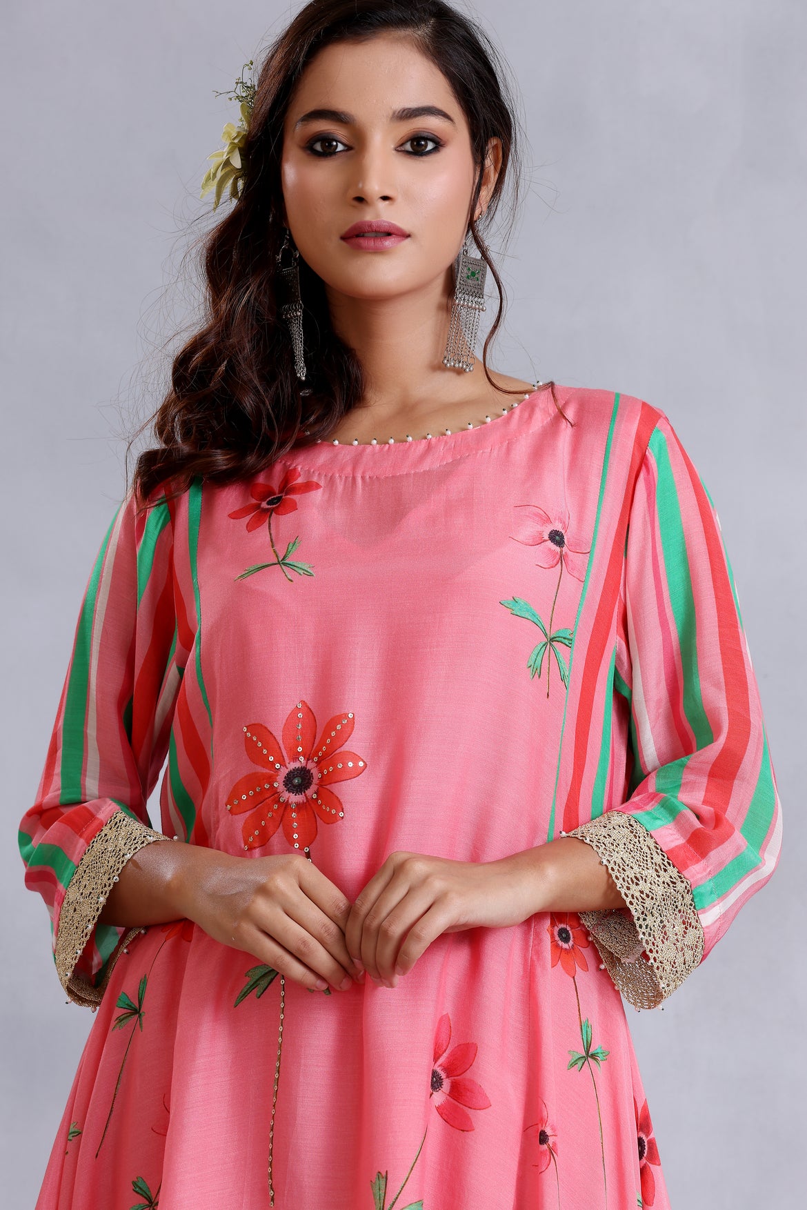 Peach kurta set