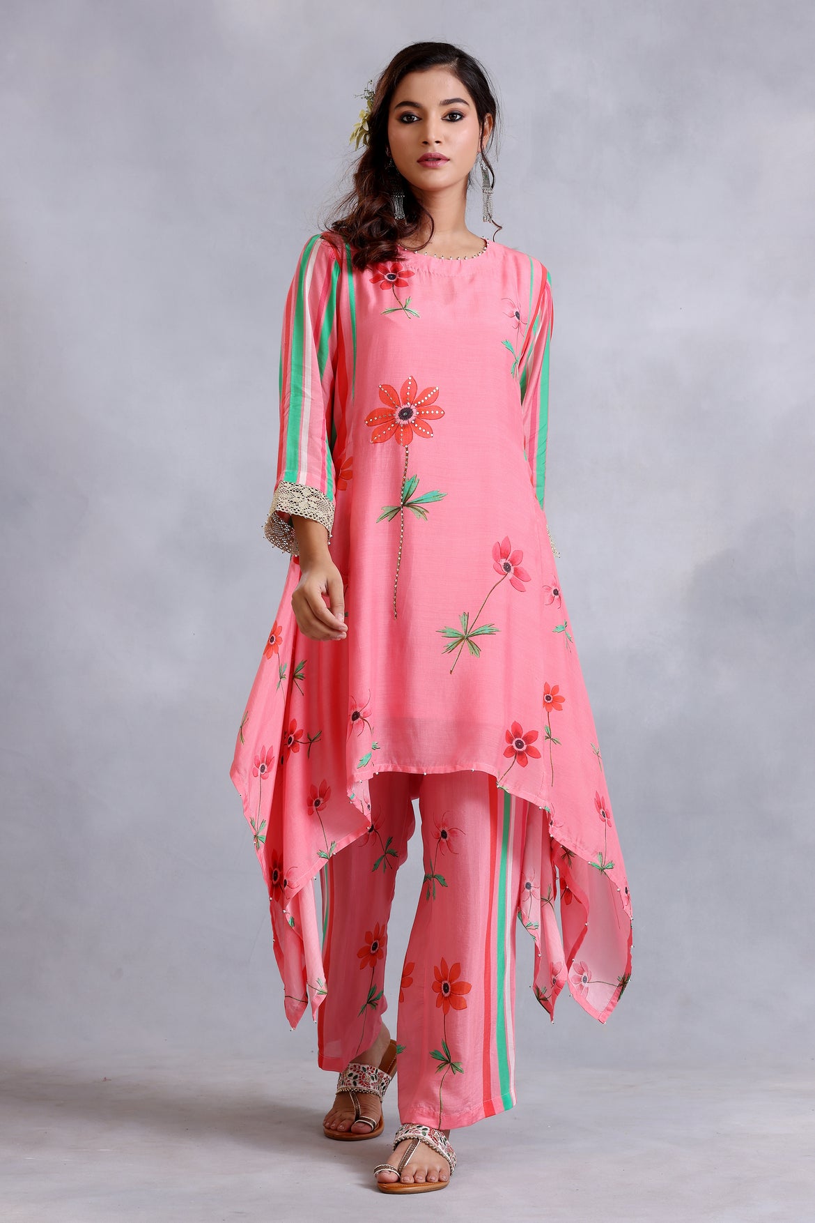 Peach kurta set