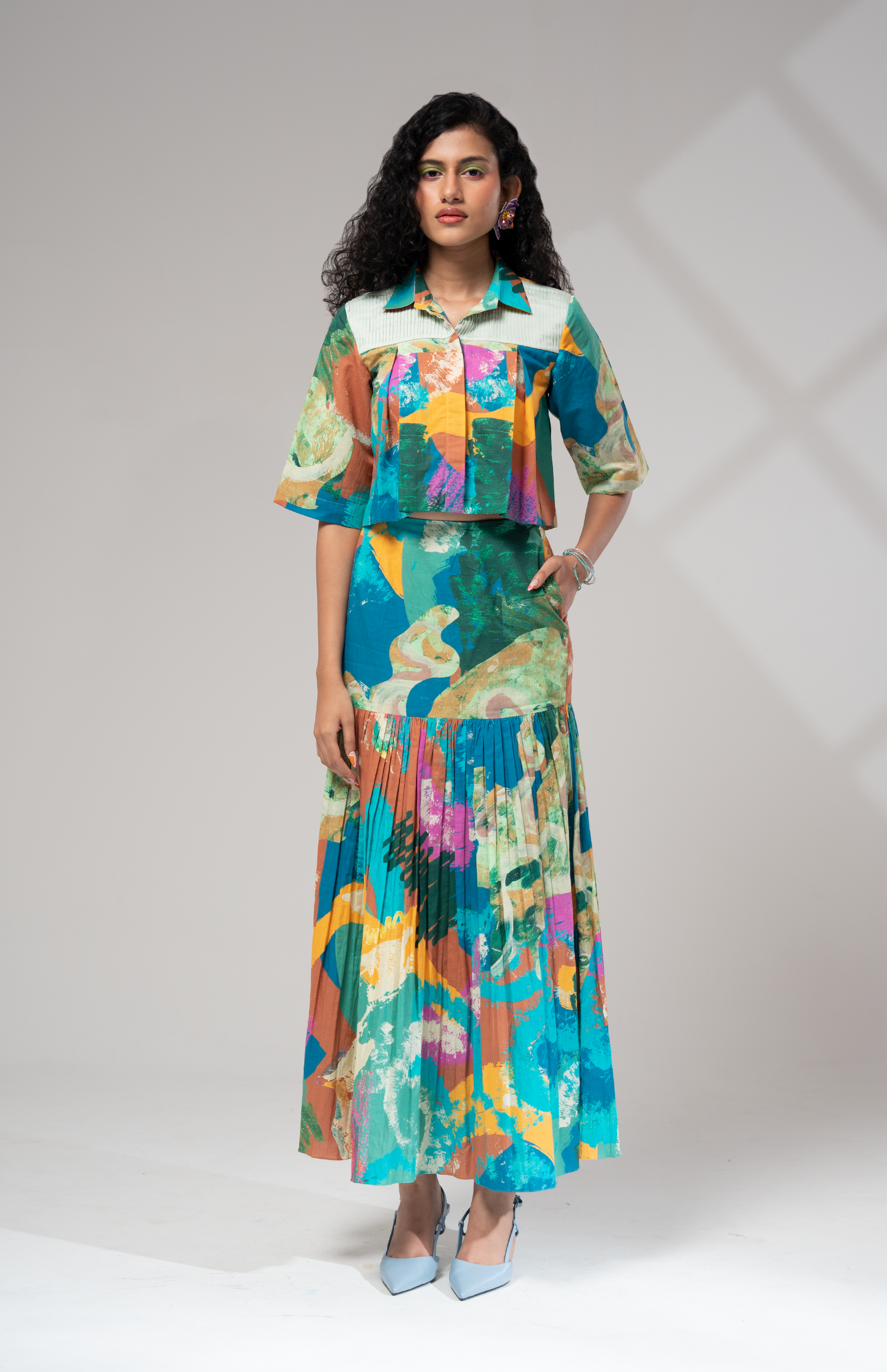 Bay Pleated Skirt Set