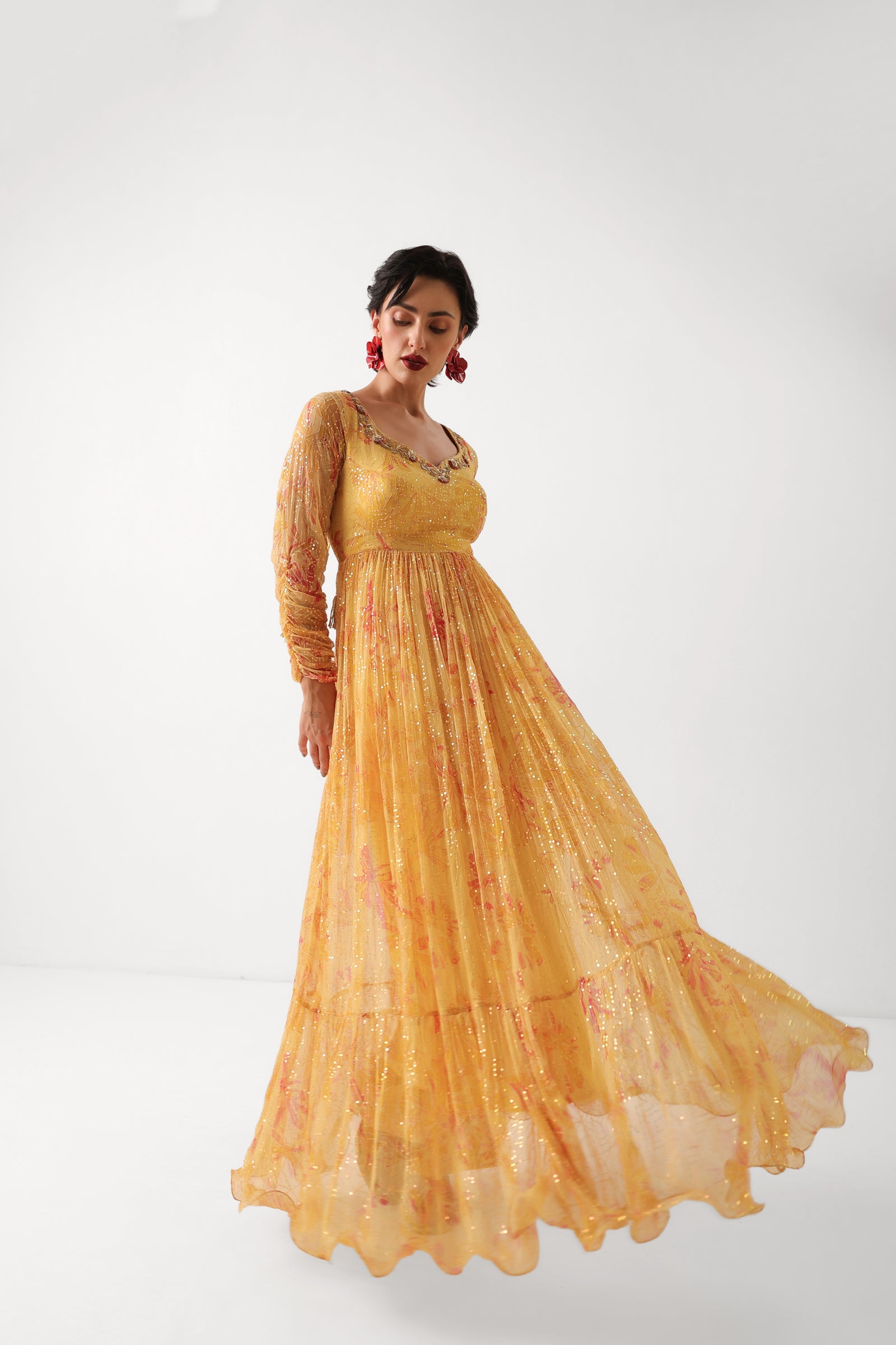 Kasundi Anarkali Set