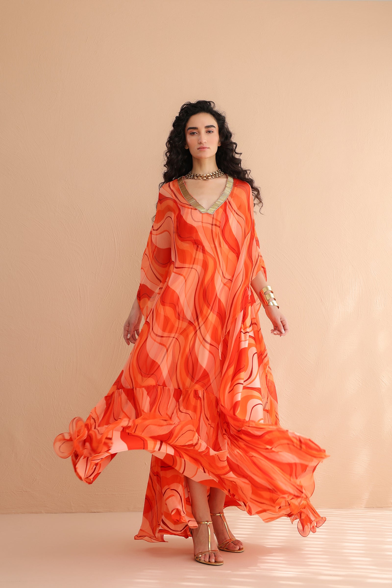 Sunset tier kaftaan & dress set