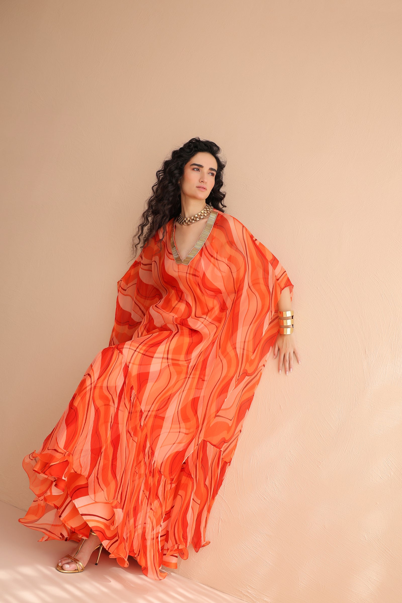 Sunset tier kaftaan & dress set