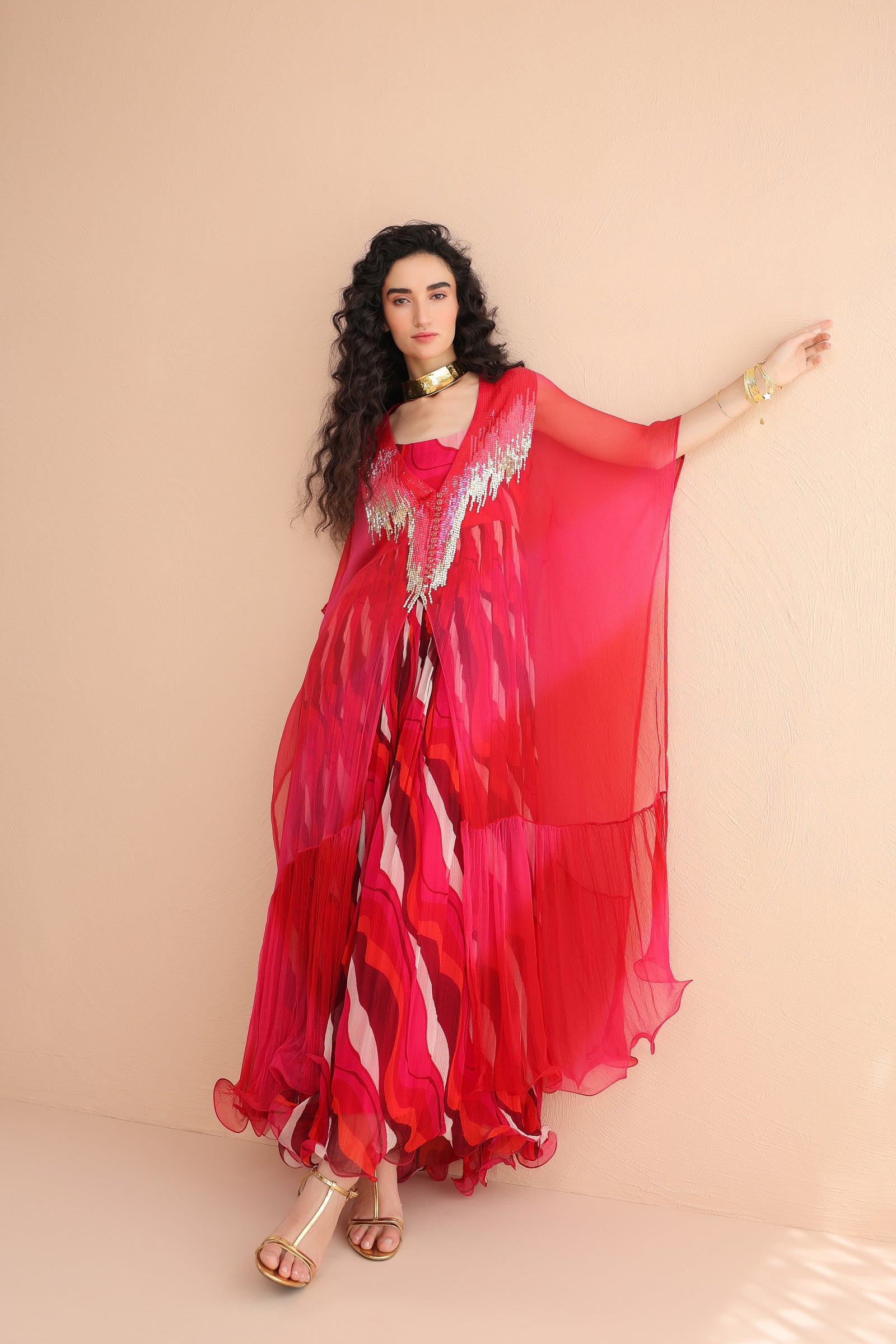 Rose & Pink Bling Kaftaan Only