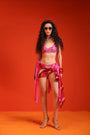 Hot pink vrigin merry bikini coverup set