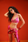 Hot pink vrigin merry bikini coverup set