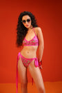 Hot pink vrigin merry bikini coverup set