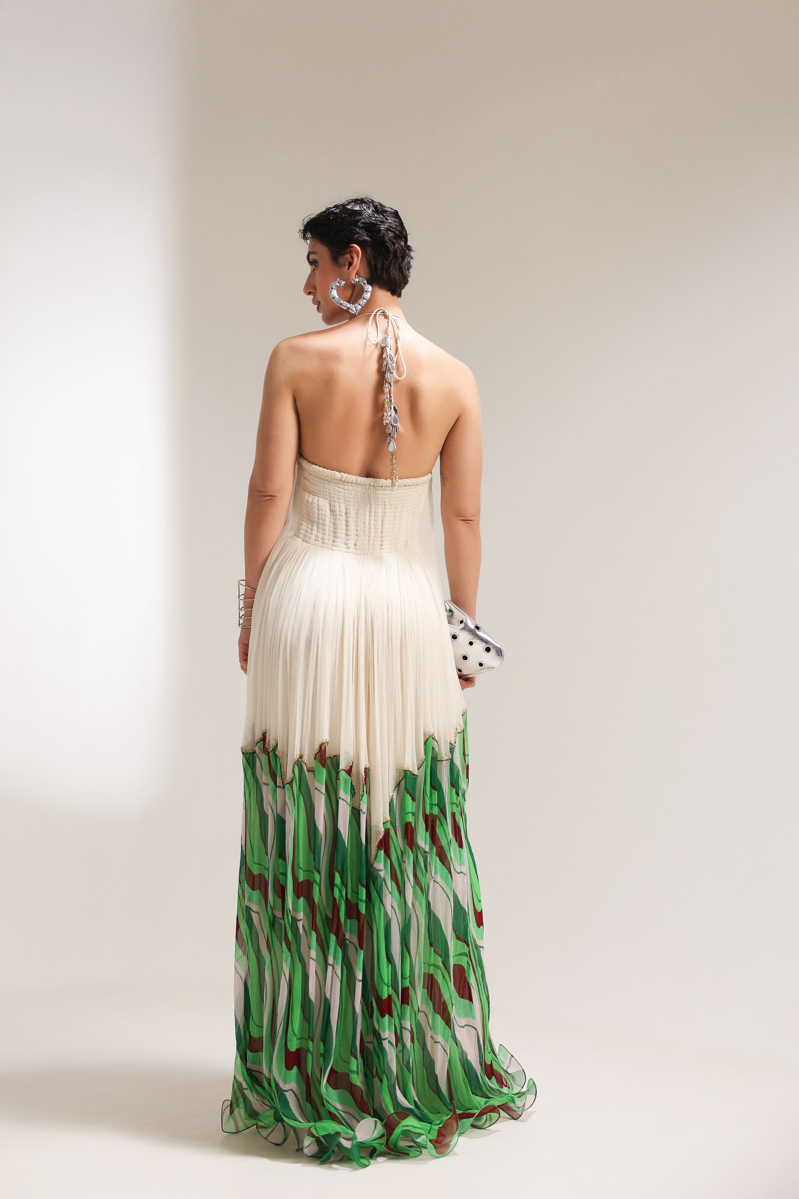 The L.A  Halter Bling Mirror Dress