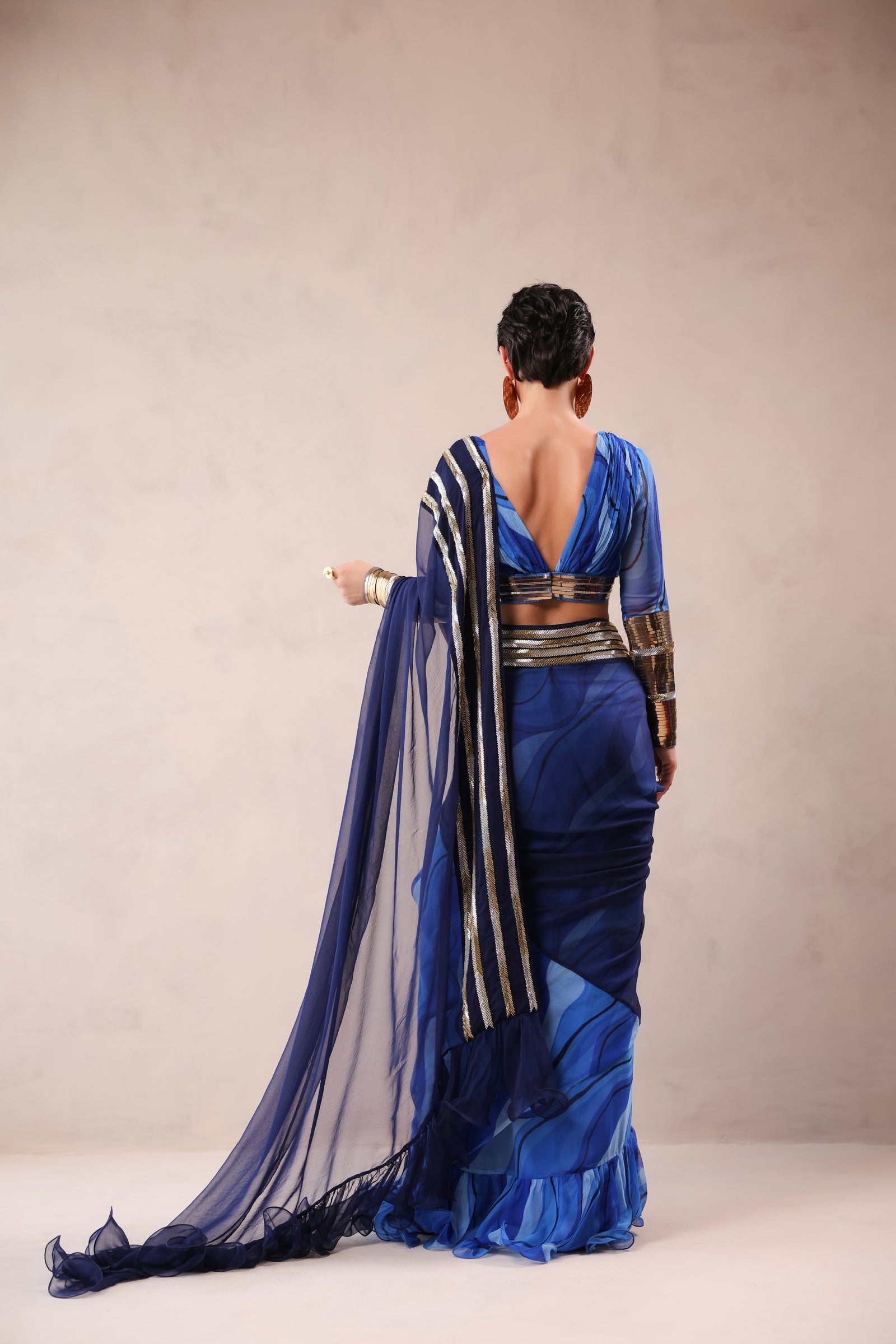 The Hollywood saree with Cinema Blouse