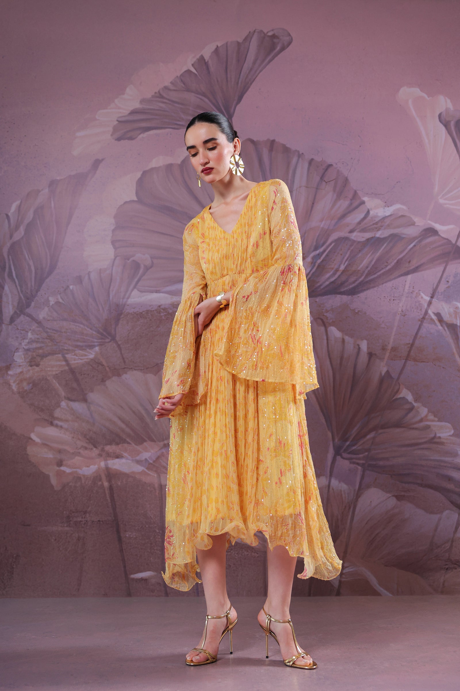 The sandesh dress in butter yellow