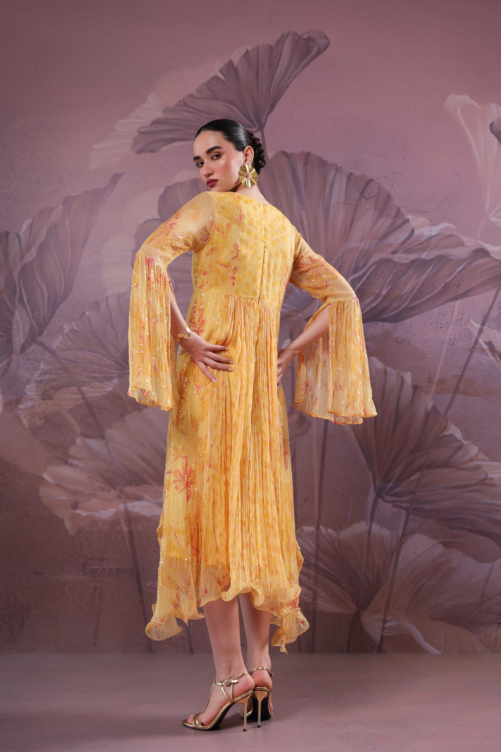 The sandesh dress in butter yellow